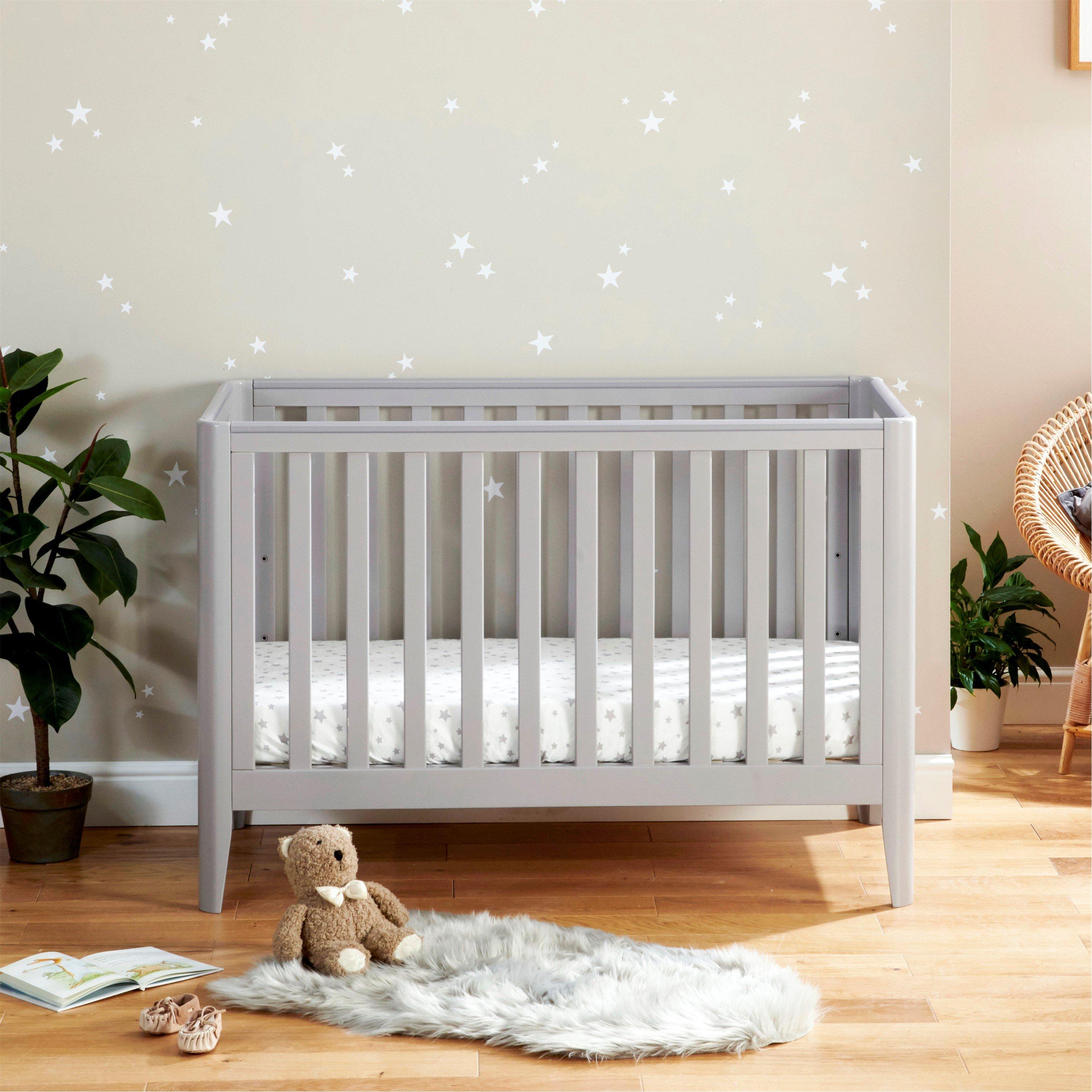 Grey - Babymore - Iris Cot Bed – Grey - 3