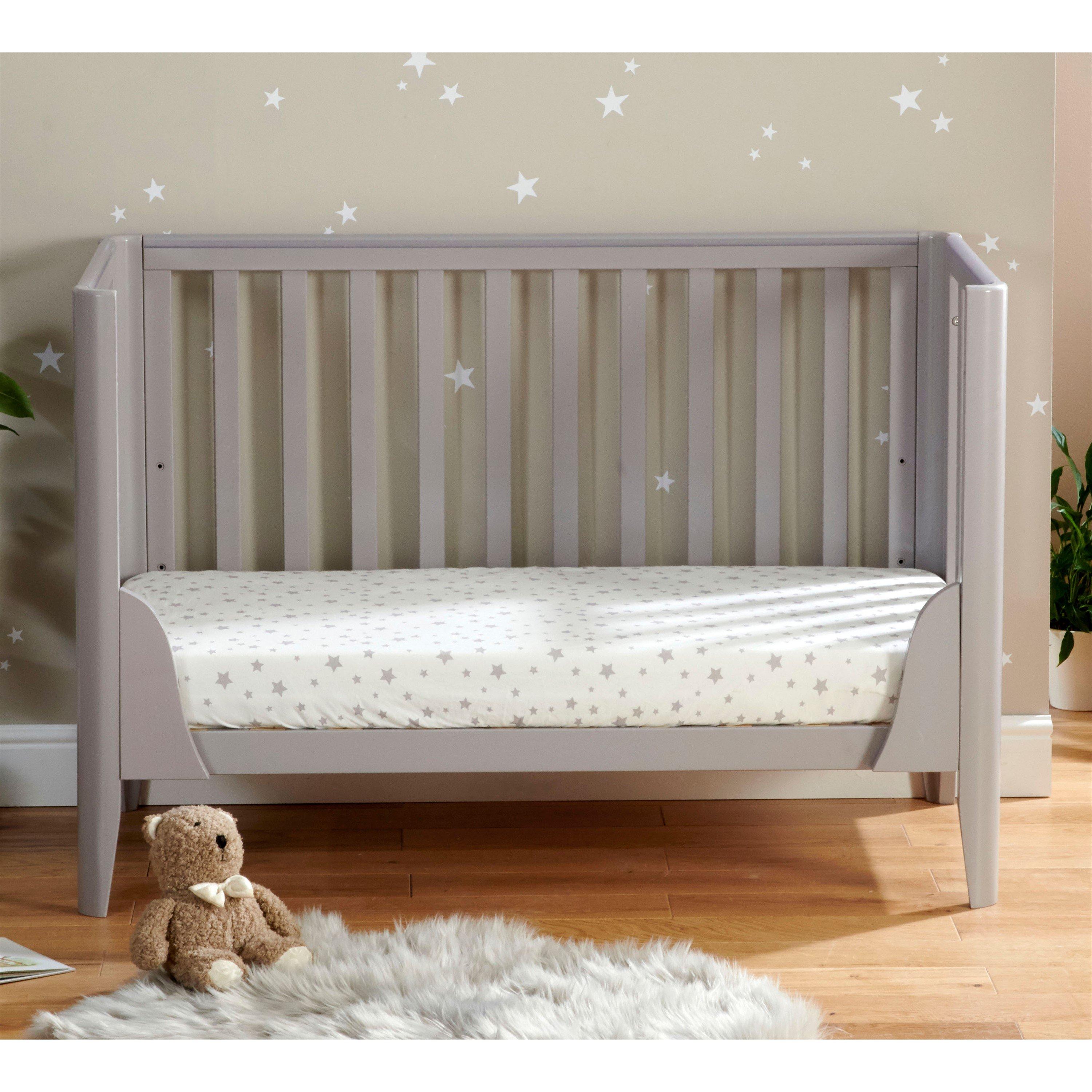 Grey - Babymore - Iris Cot Bed – Grey - 4