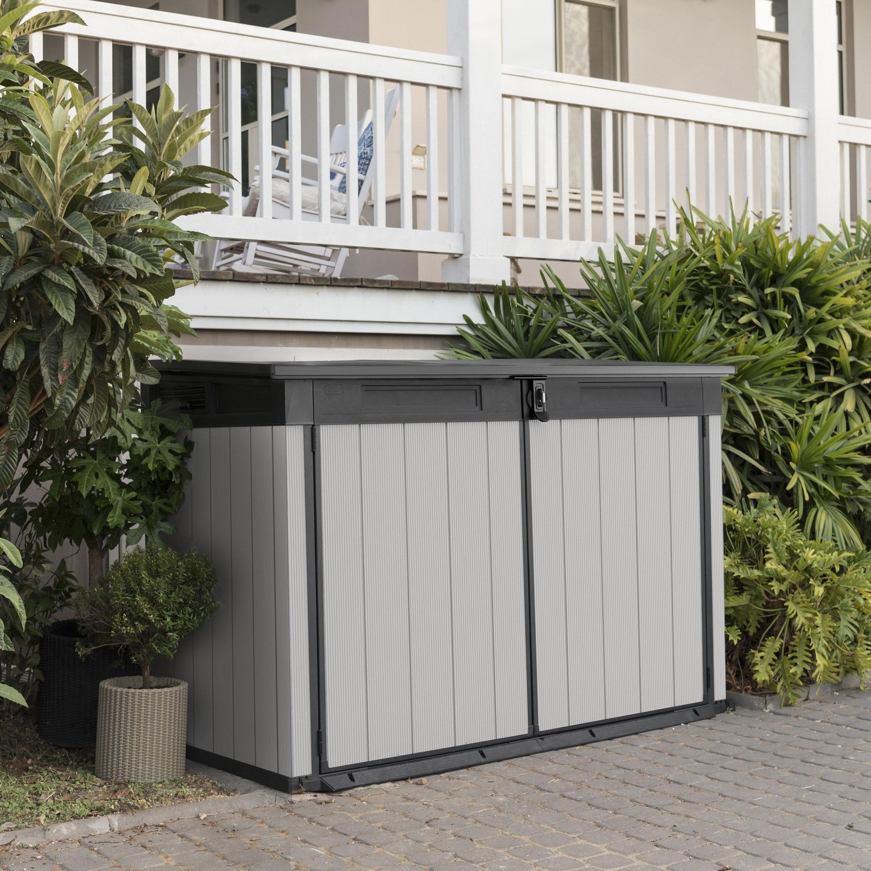 Grey - Keter - Premier Jumbo 2020L Outdoor Storage Box - 11