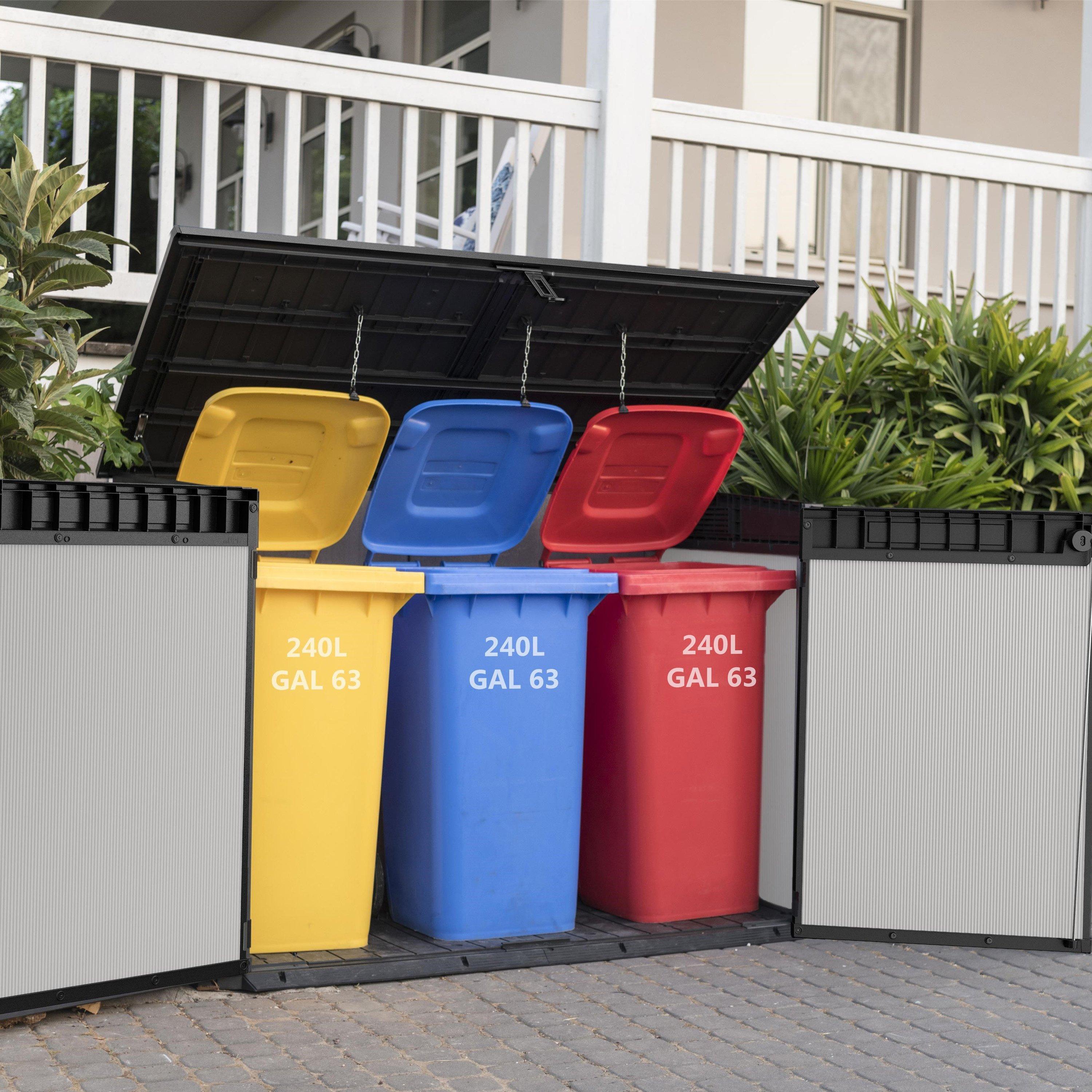 Grey - Keter - Premier Jumbo 2020L Outdoor Storage Box - 12