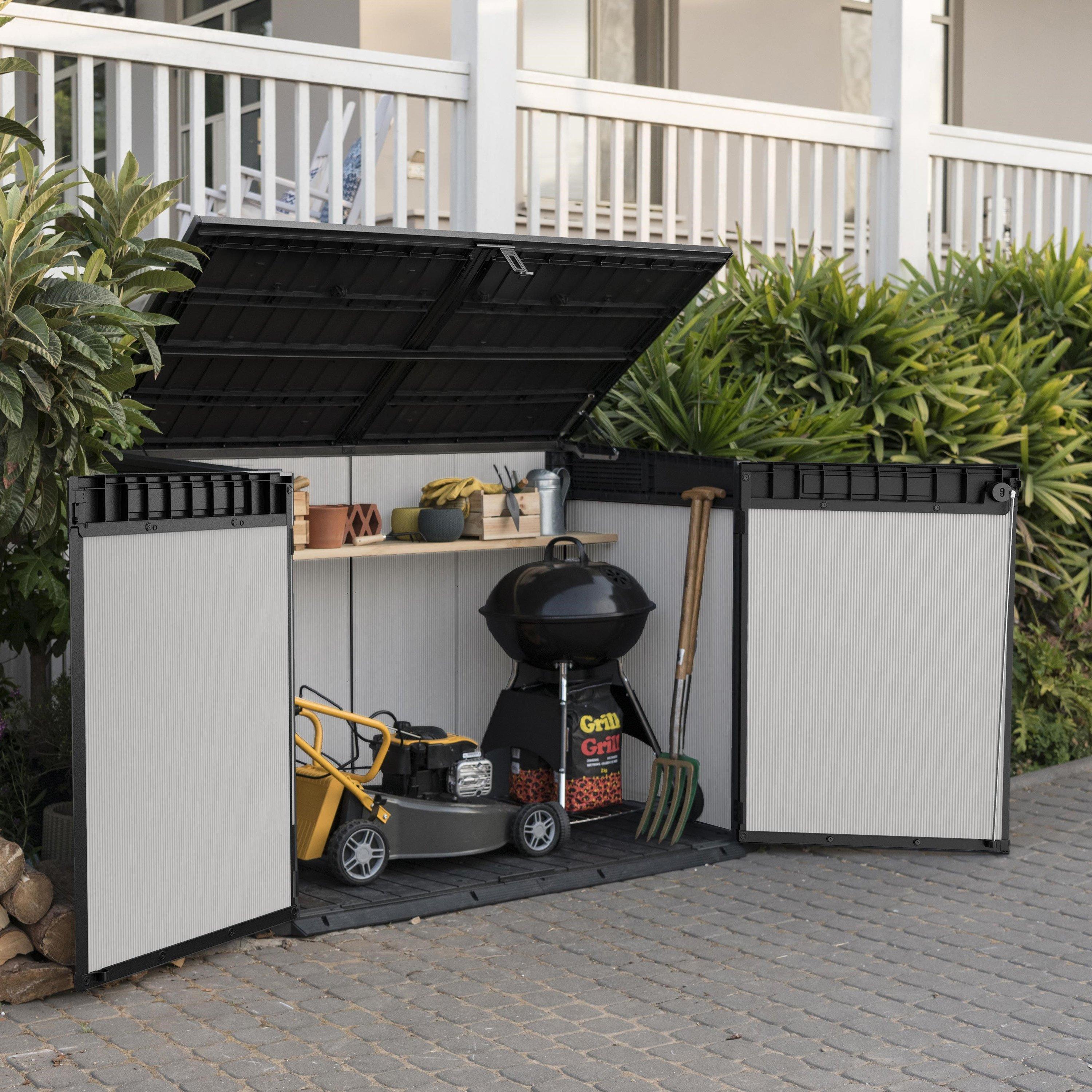 Grey - Keter - Premier Jumbo 2020L Outdoor Storage Box - 13