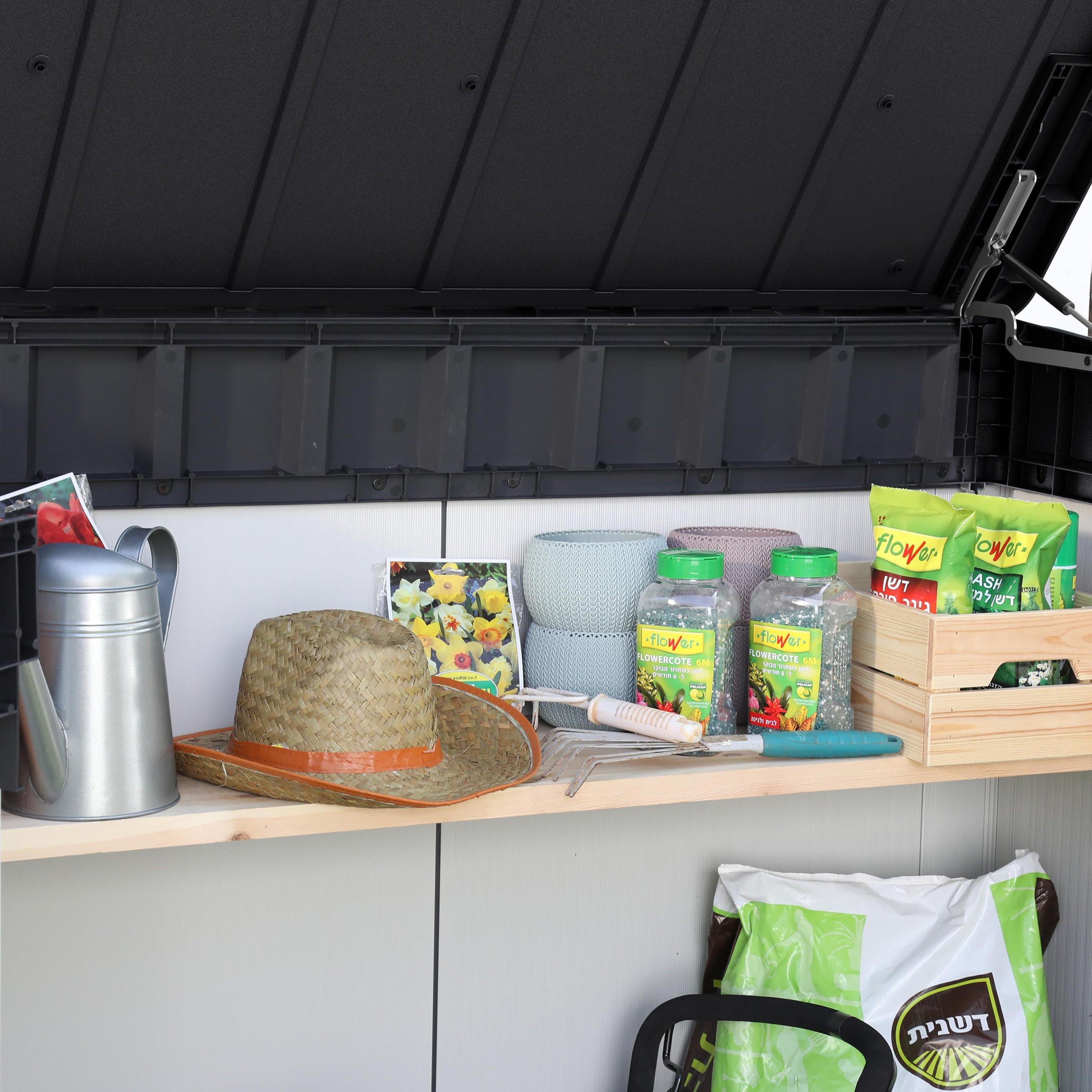 Grey - Keter - Premier Jumbo 2020L Outdoor Storage Box - 9