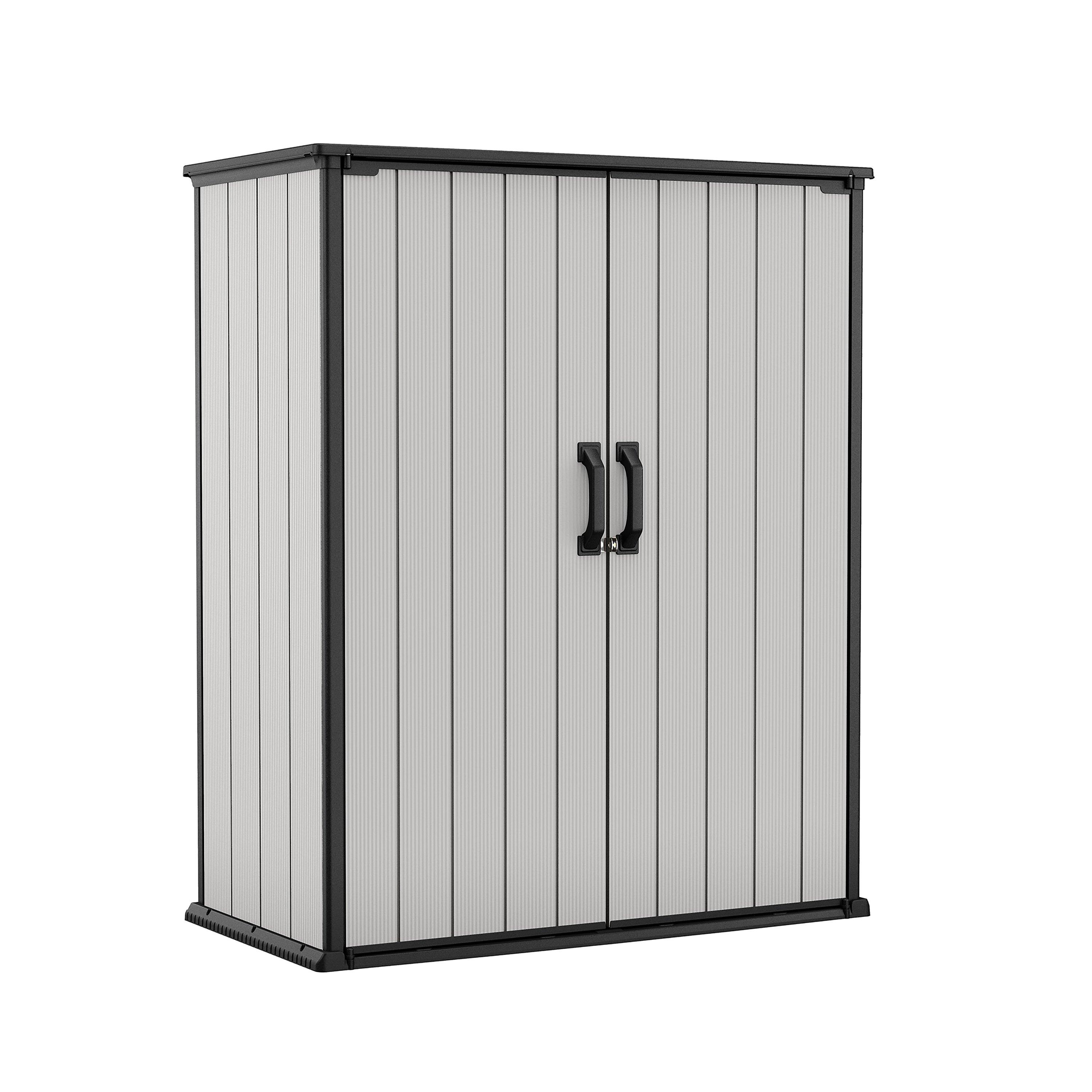 Grey - Keter - Premier Tall 1400L Outdoor Storage Unit - 1