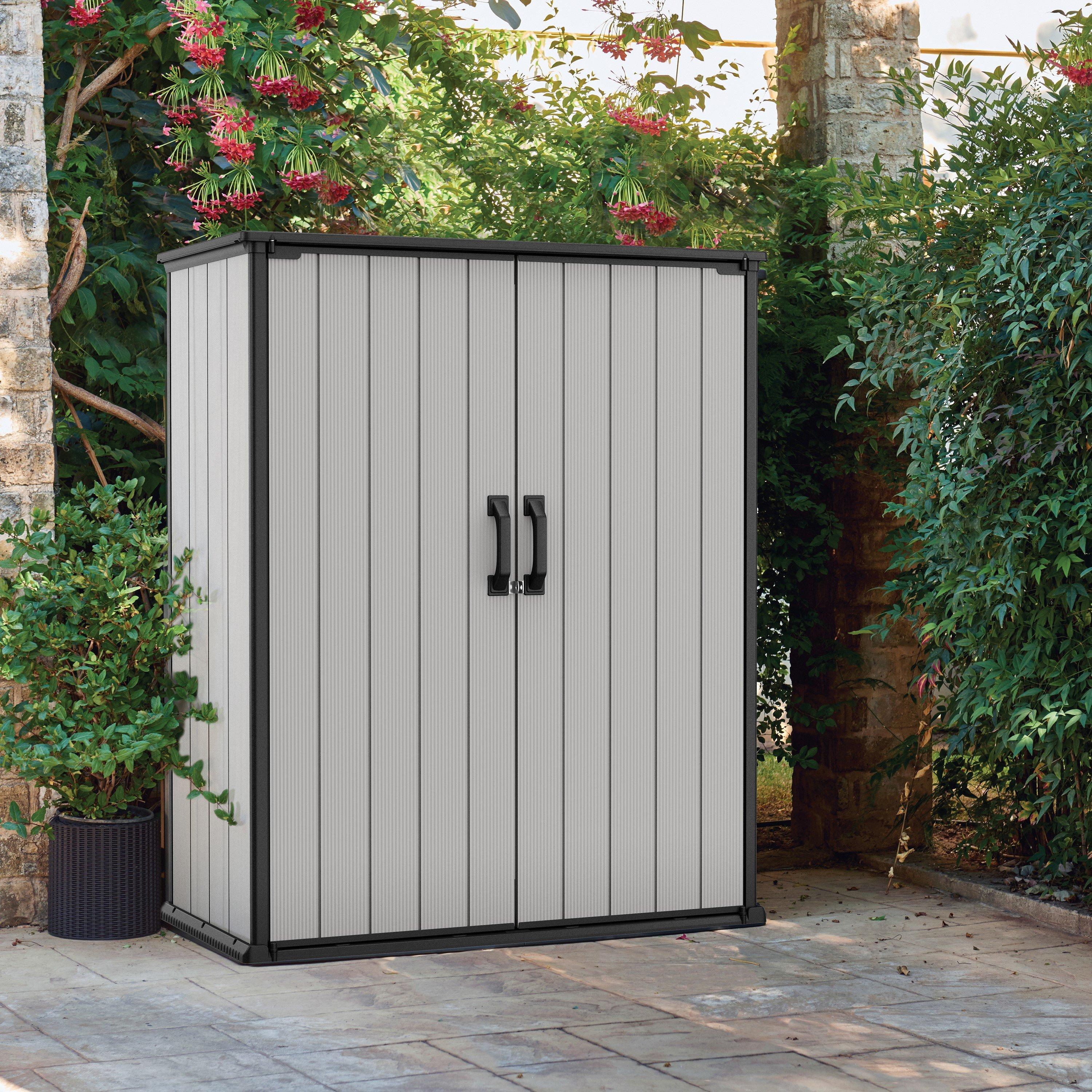 Grey - Keter - Premier Tall 1400L Outdoor Storage Unit - 2
