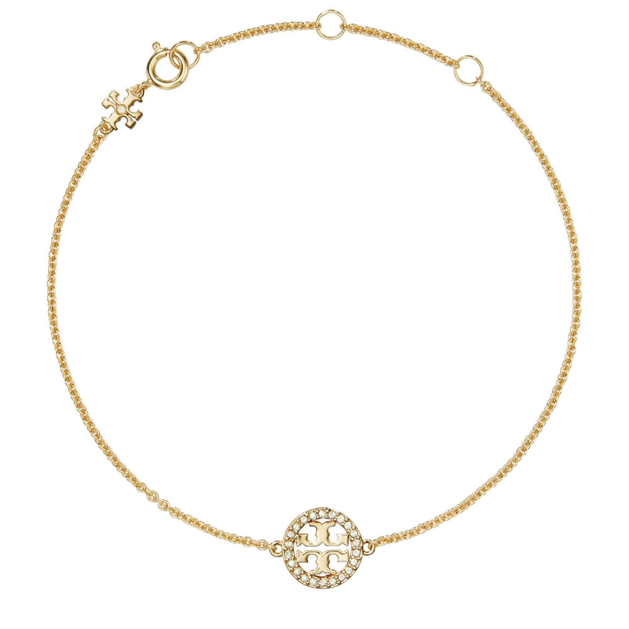 GOLD AND OTHER - Tory Burch - Delicate Icon Pavé Chain Brace