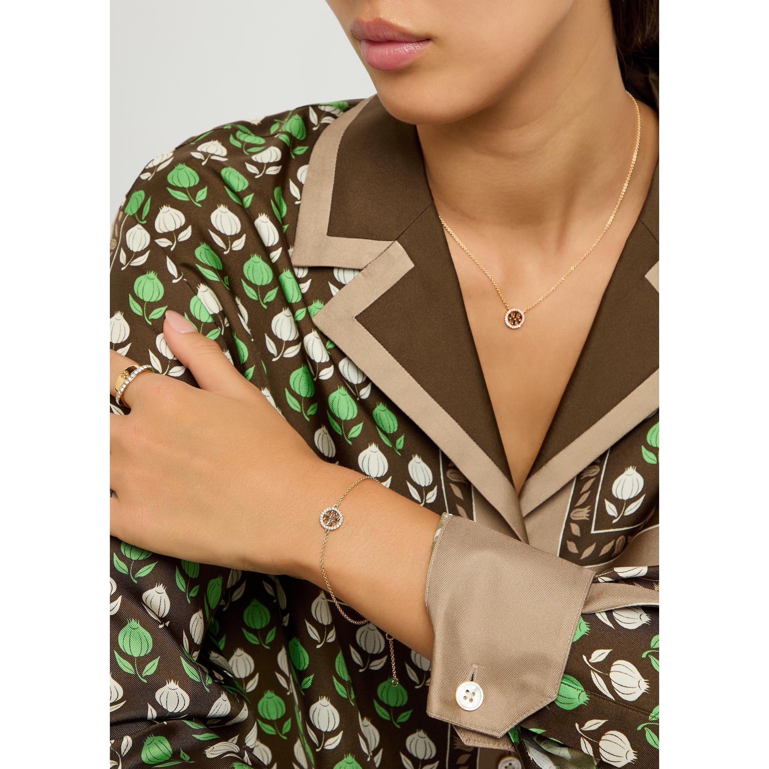GOLD - Tory Burch - Delicate Icon Pavé Chain Brace - 3