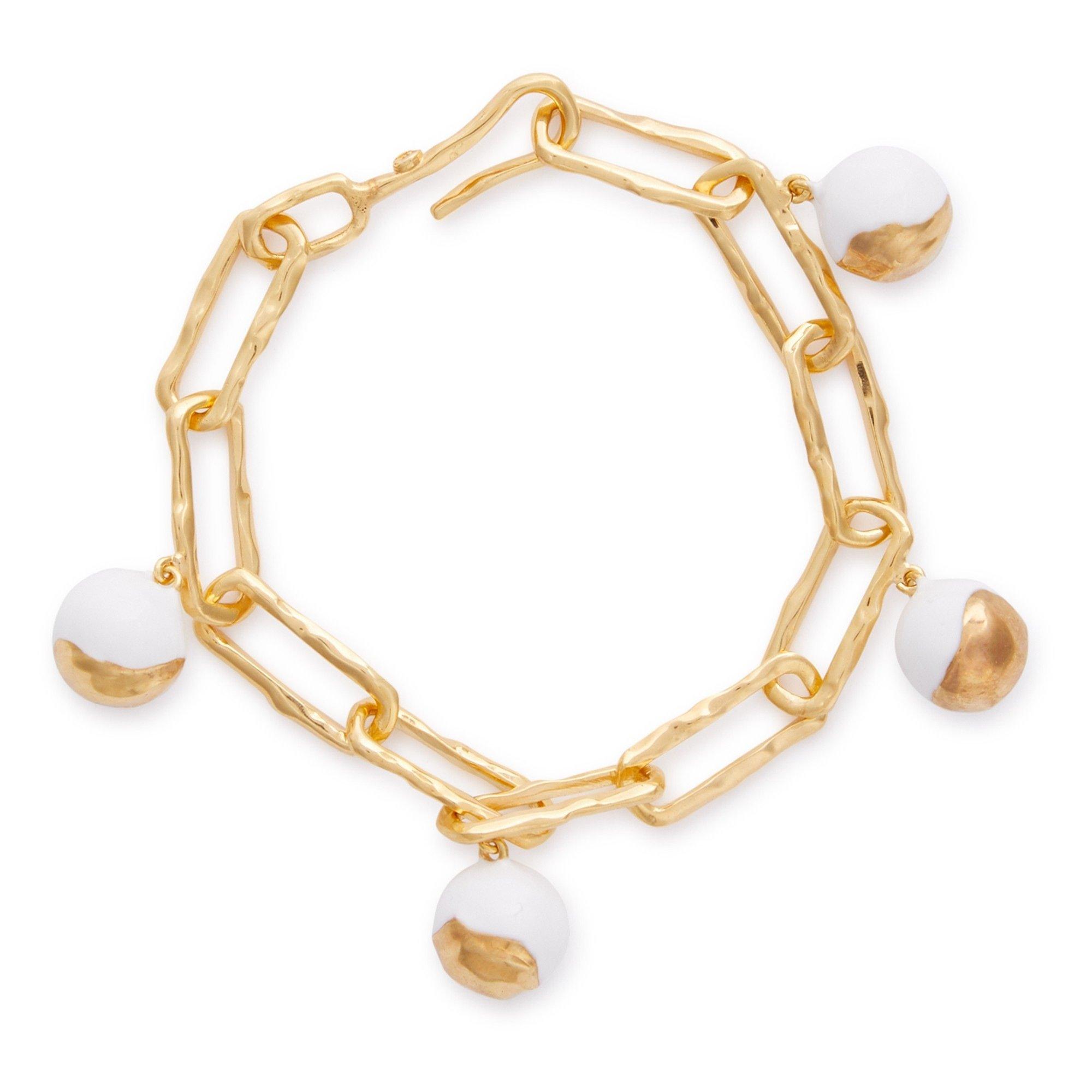 WHITE AND OTHER - Joanna Laura Constantine - WAVE CHAIN ENAMEL ORB BRACELET - 1