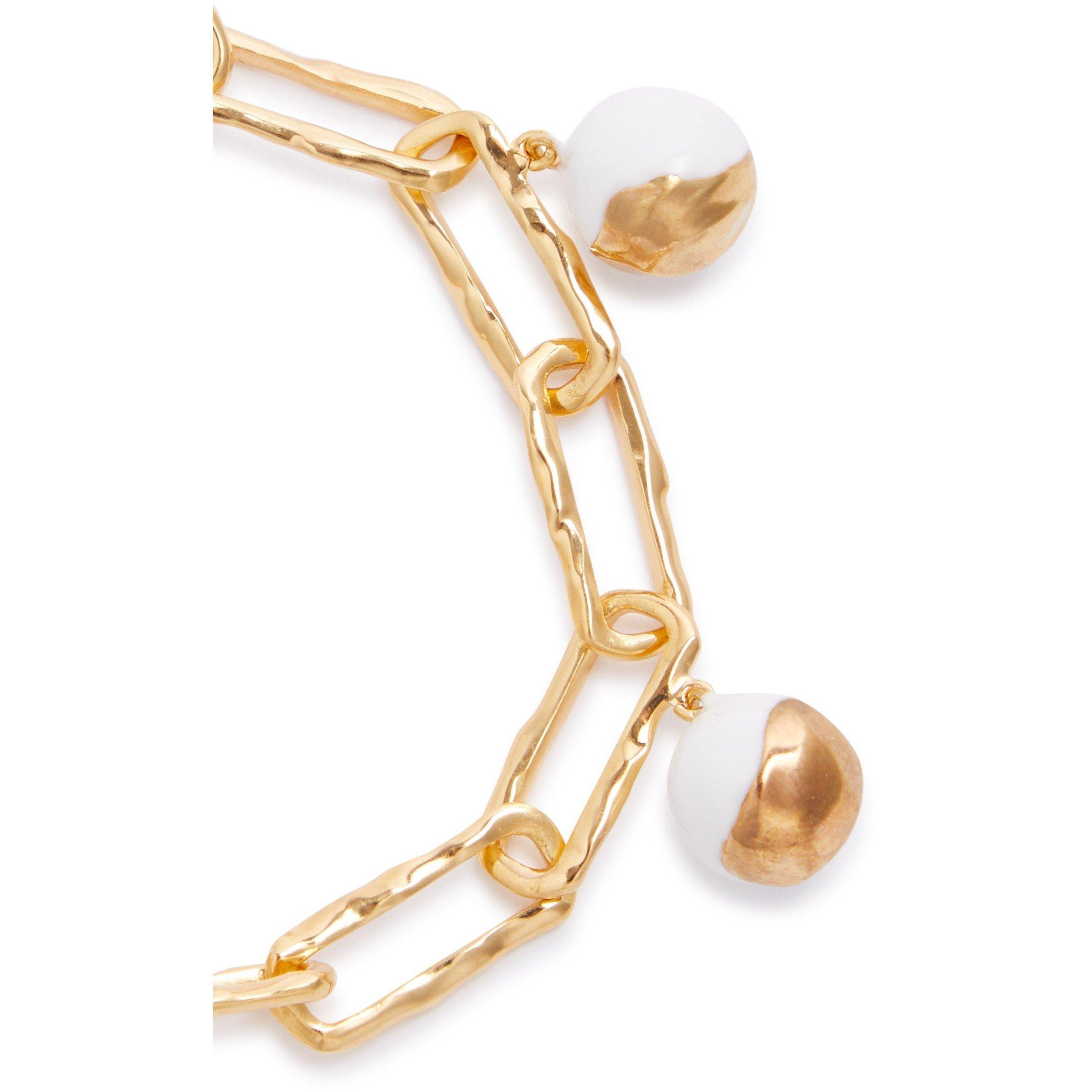 WHITE AND OTHER - Joanna Laura Constantine - WAVE CHAIN ENAMEL ORB BRACELET - 2