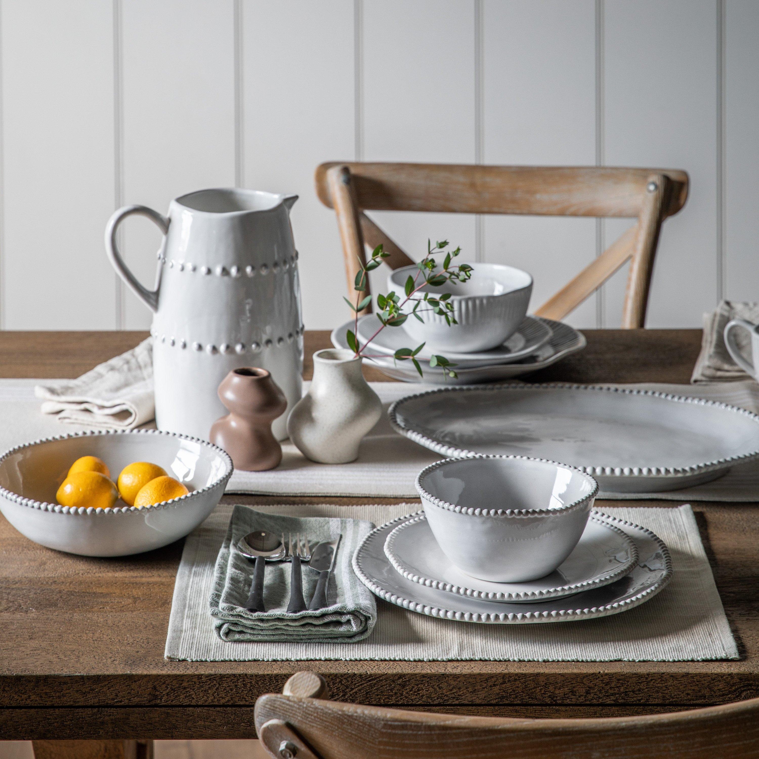 White - Gallery - Organic Beaded Bowl White (4pk) - 2