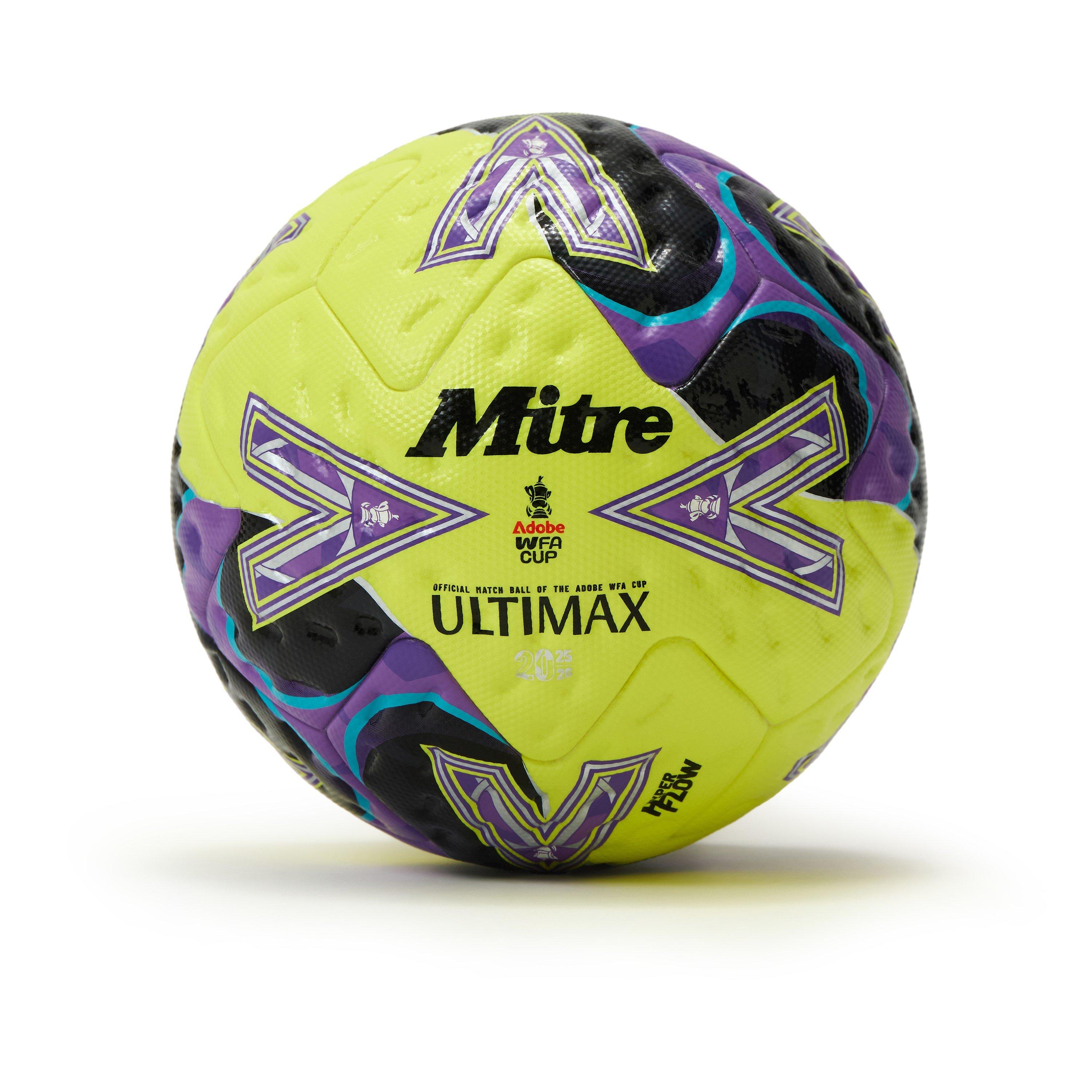 Mitre  Fa Cup 2025 Ultimax Pro Football - Lime/Purple - Size 5