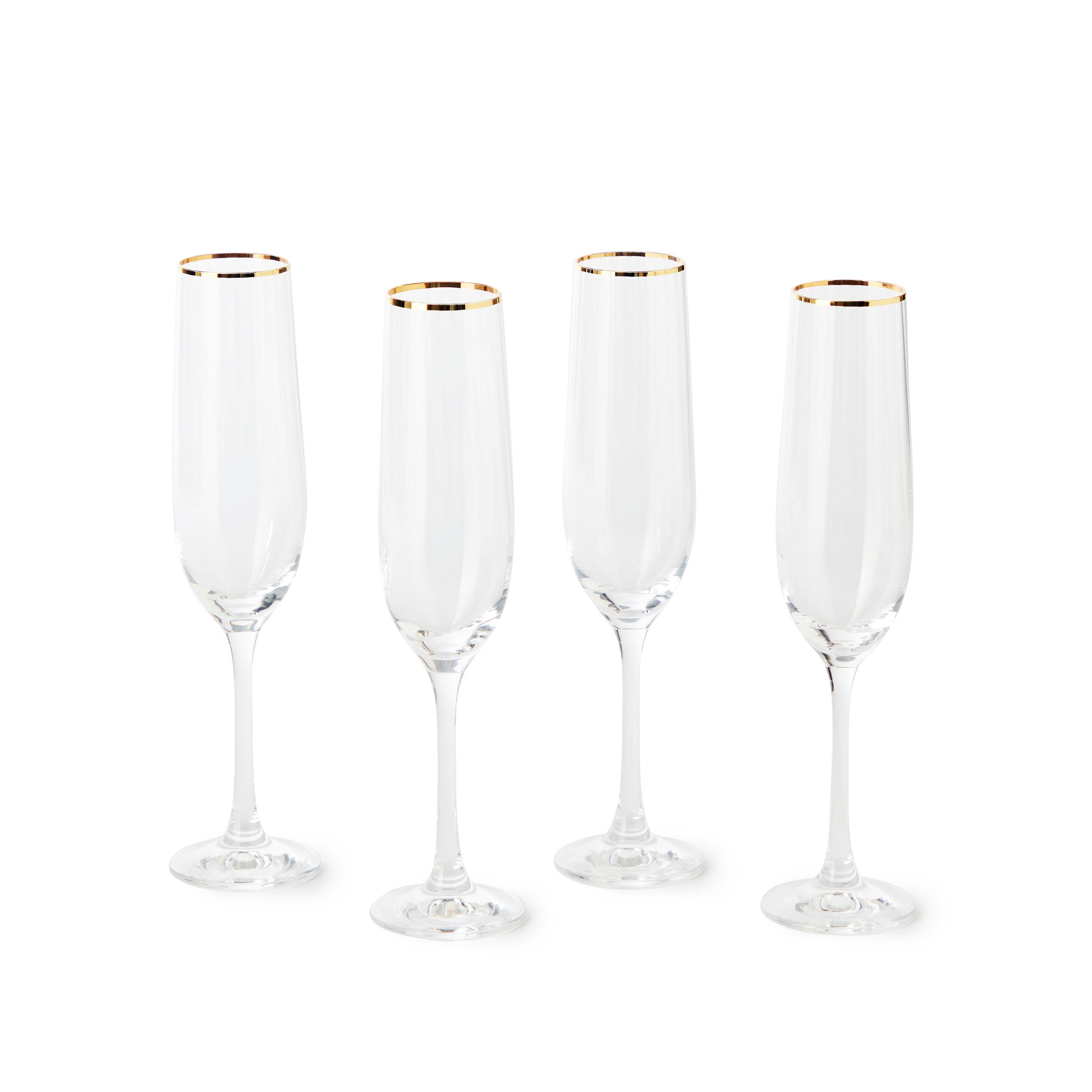 klar - Biba - Biba Deco Champange Glass Set of 4 - 3