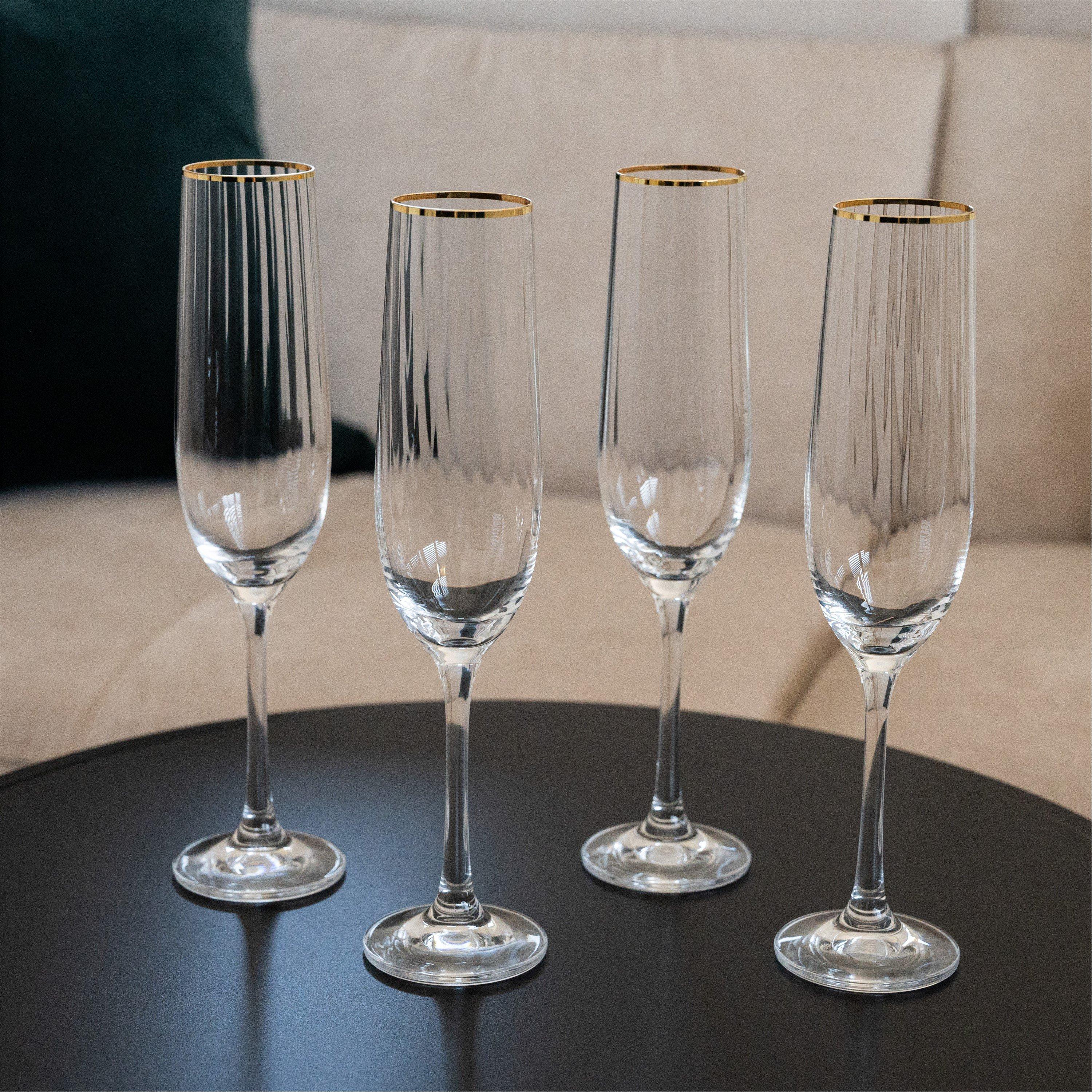 klar - Biba - Biba Deco Champange Glass Set of 4 - 4