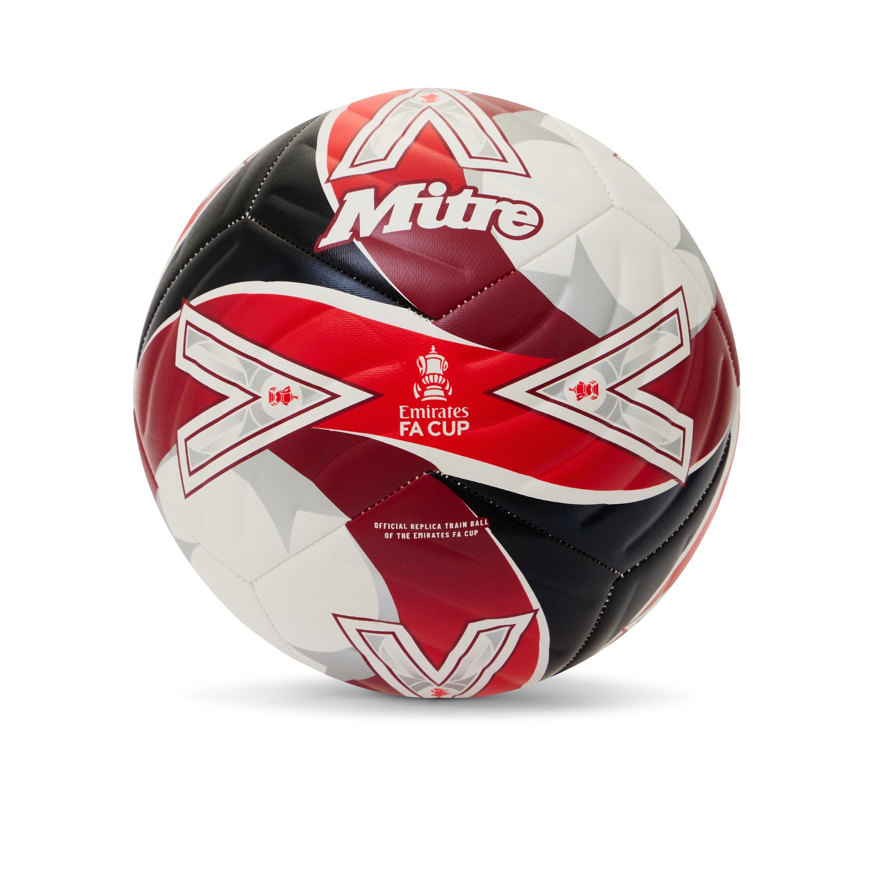 Mitre Men's Fa Cup Train Football - White/Red - Size 5