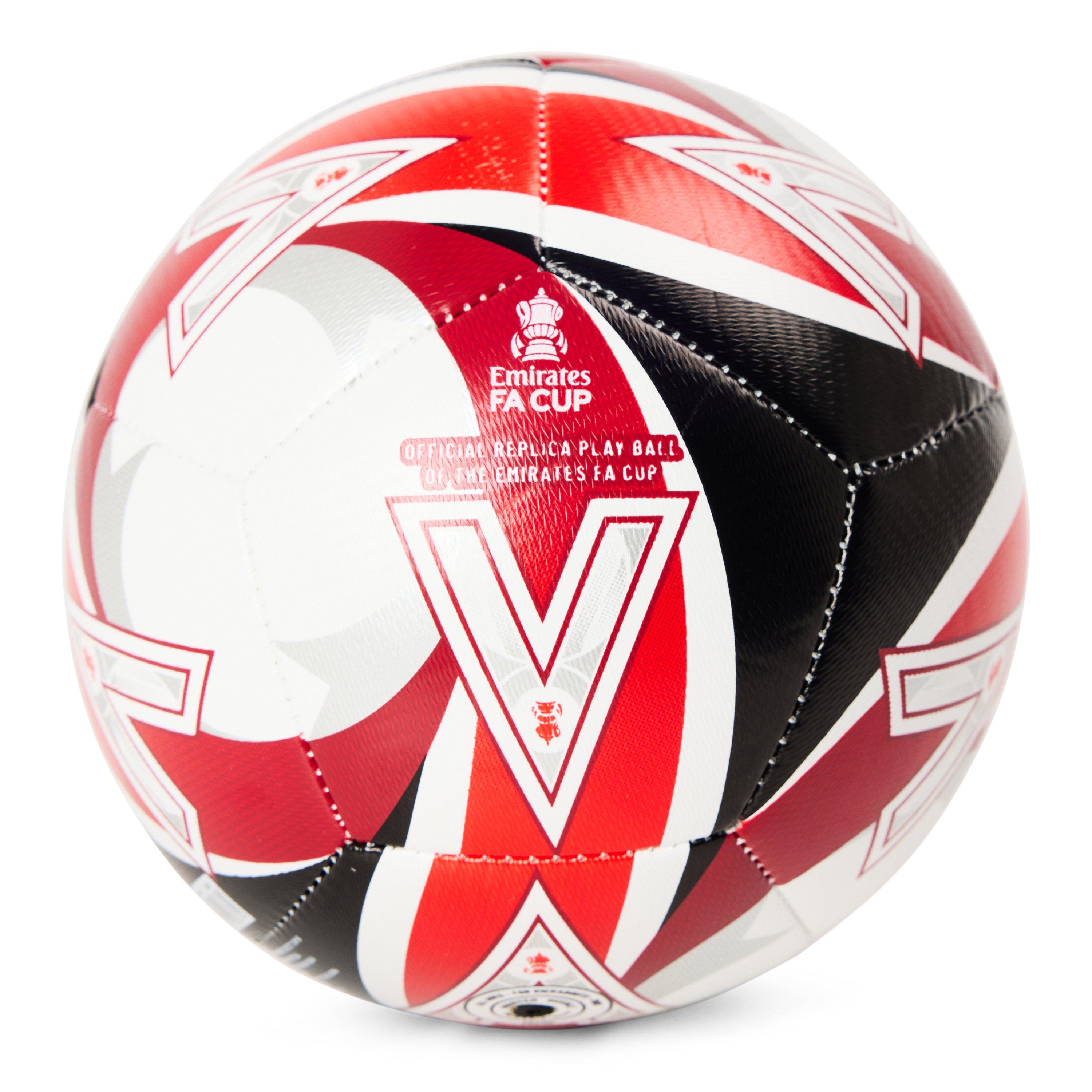 White/Red - Mitre - Men's FA Cup Play Leather Football - 2