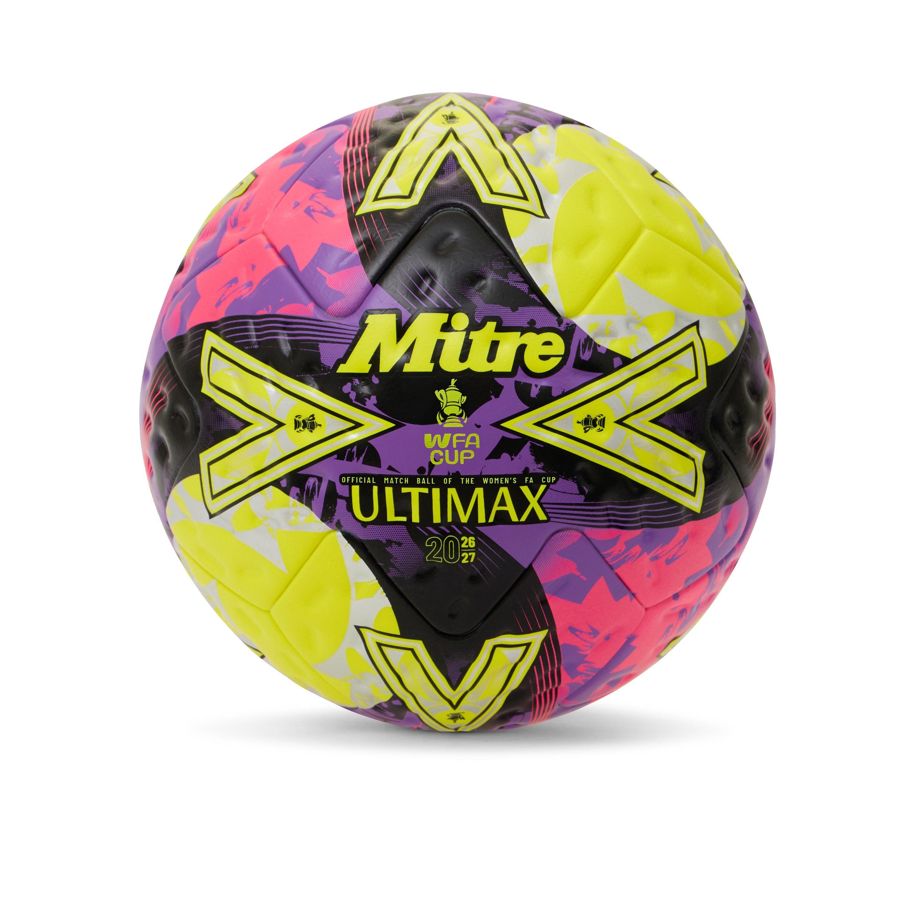 Mitre Men's Fa Cup Ultimax Pro Football - Yellow/Purple - Size 5