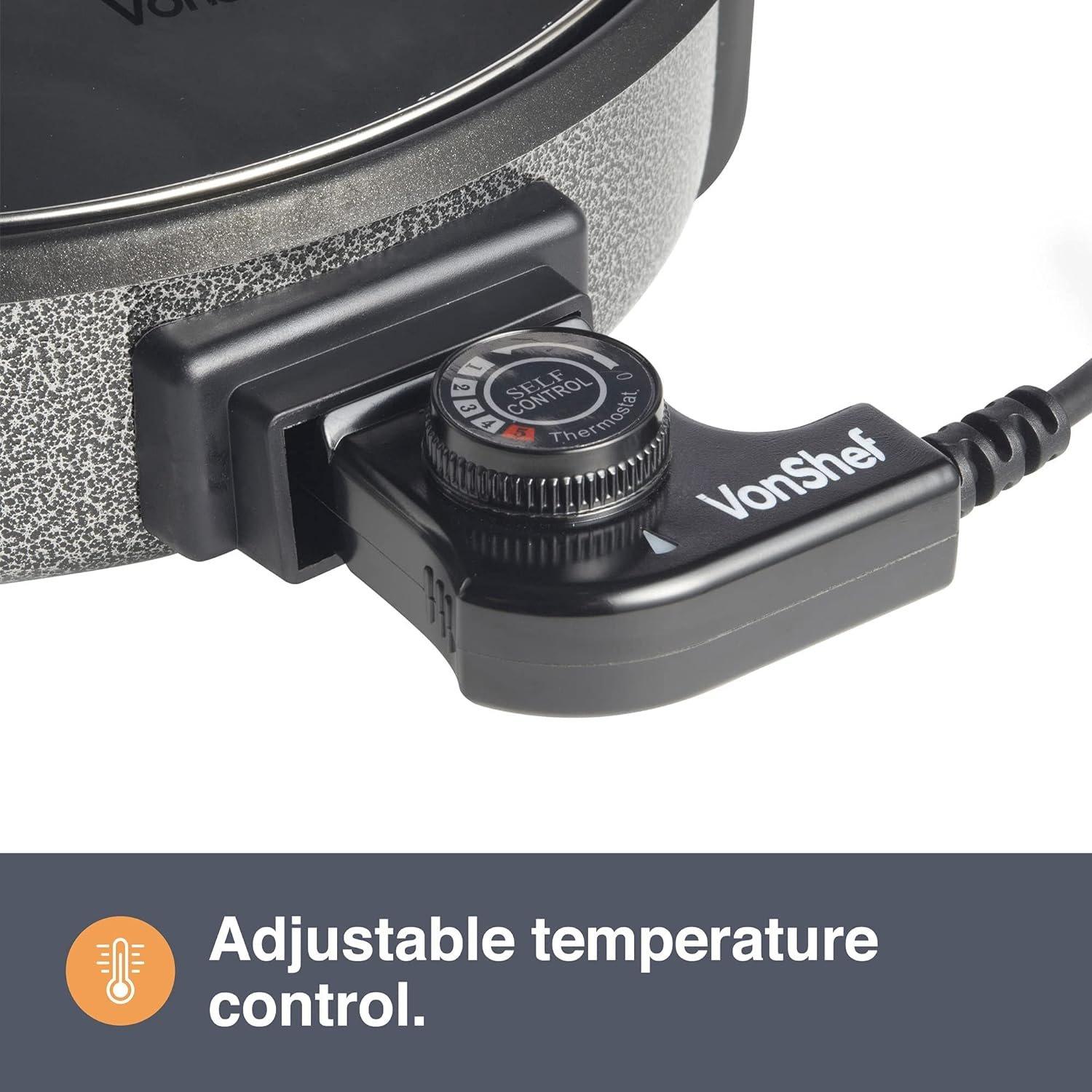 Silver - VonShef - Vonshef Multi Cooker 30Cm - 4