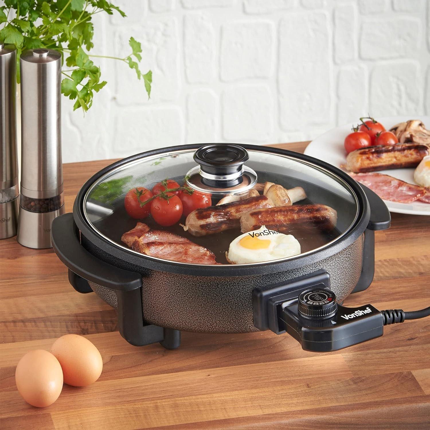 Silver - VonShef - Vonshef Multi Cooker 30Cm - 8
