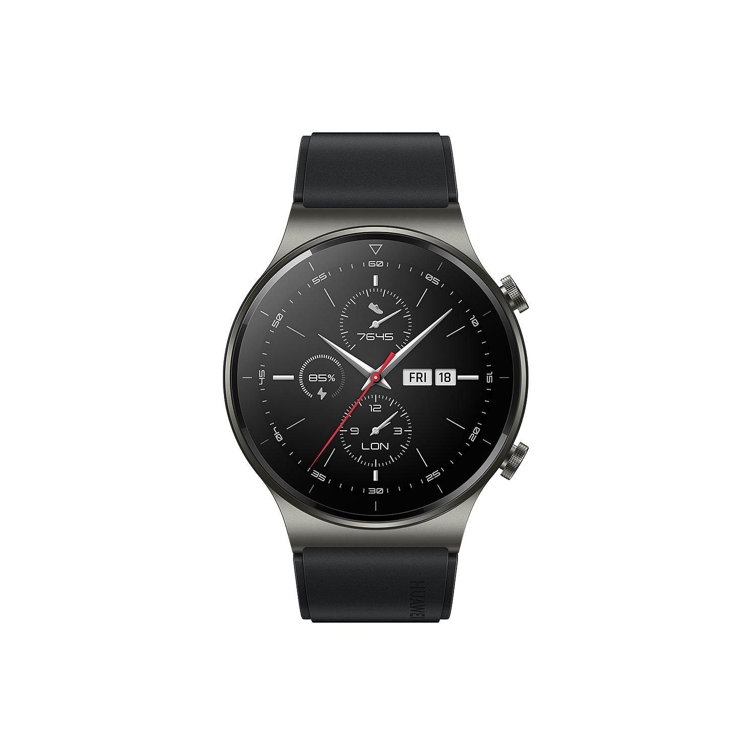 Huawei GAME HUAWEI WATCH GT 2 Pro Black Fluoroelastomer Strap Smarture Sports World