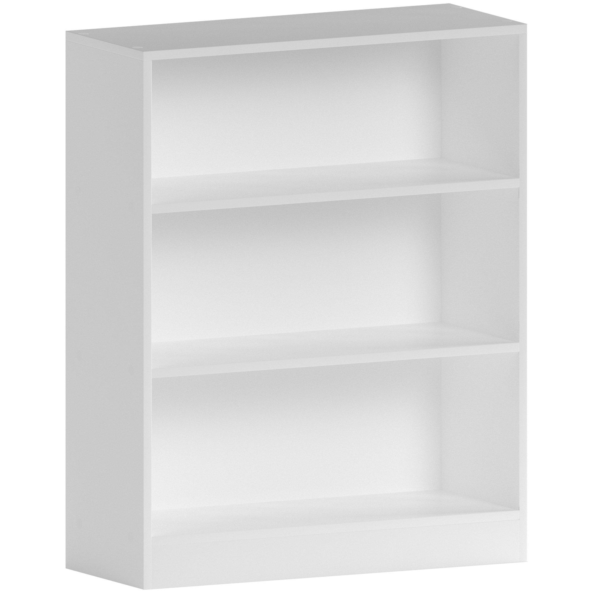 White - Lassic - Vida Designs Cambridge 3 Tier Low Bookcase - 7
