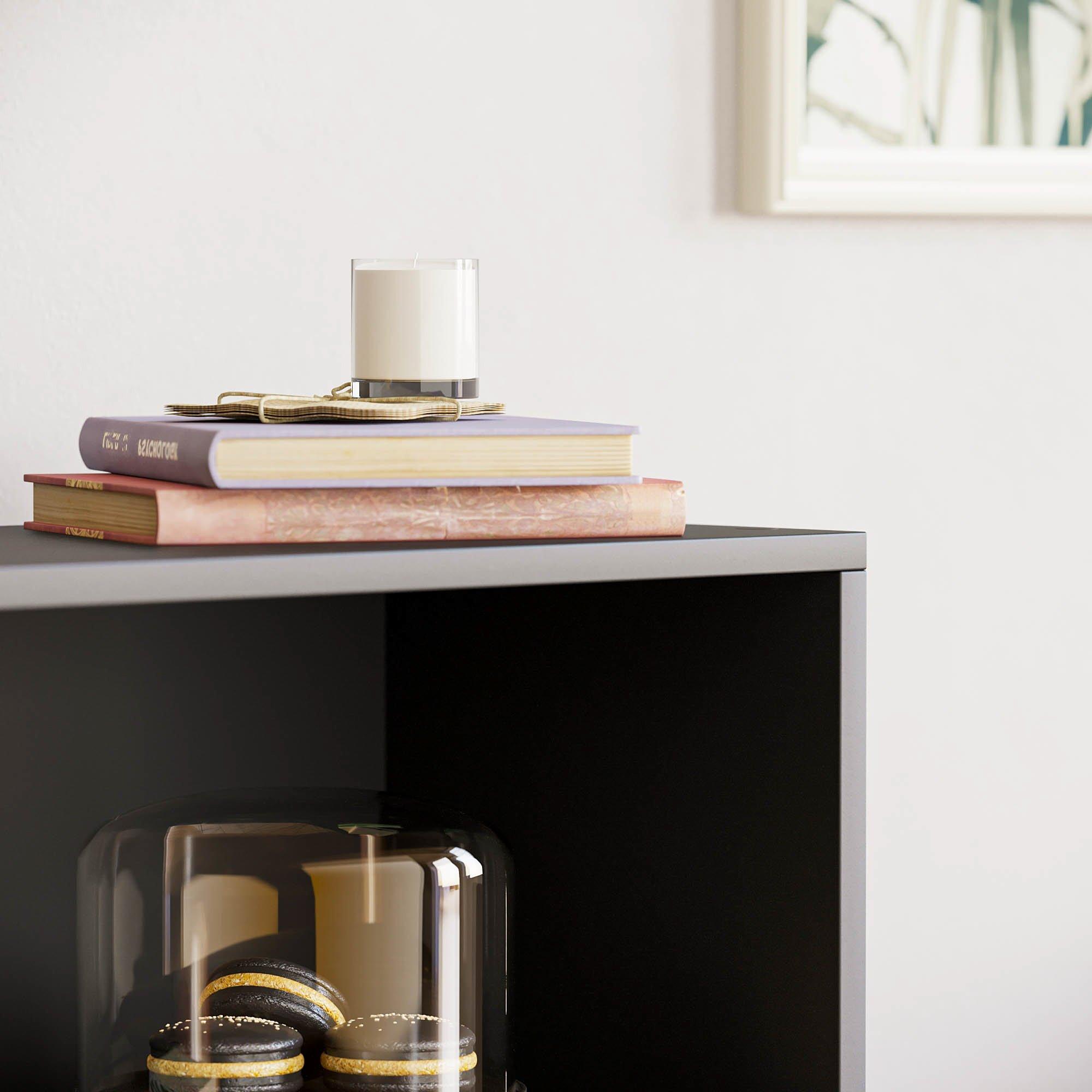 Black - Lassic - Vida Designs Cambridge 3 Tier Low Bookcase - 5