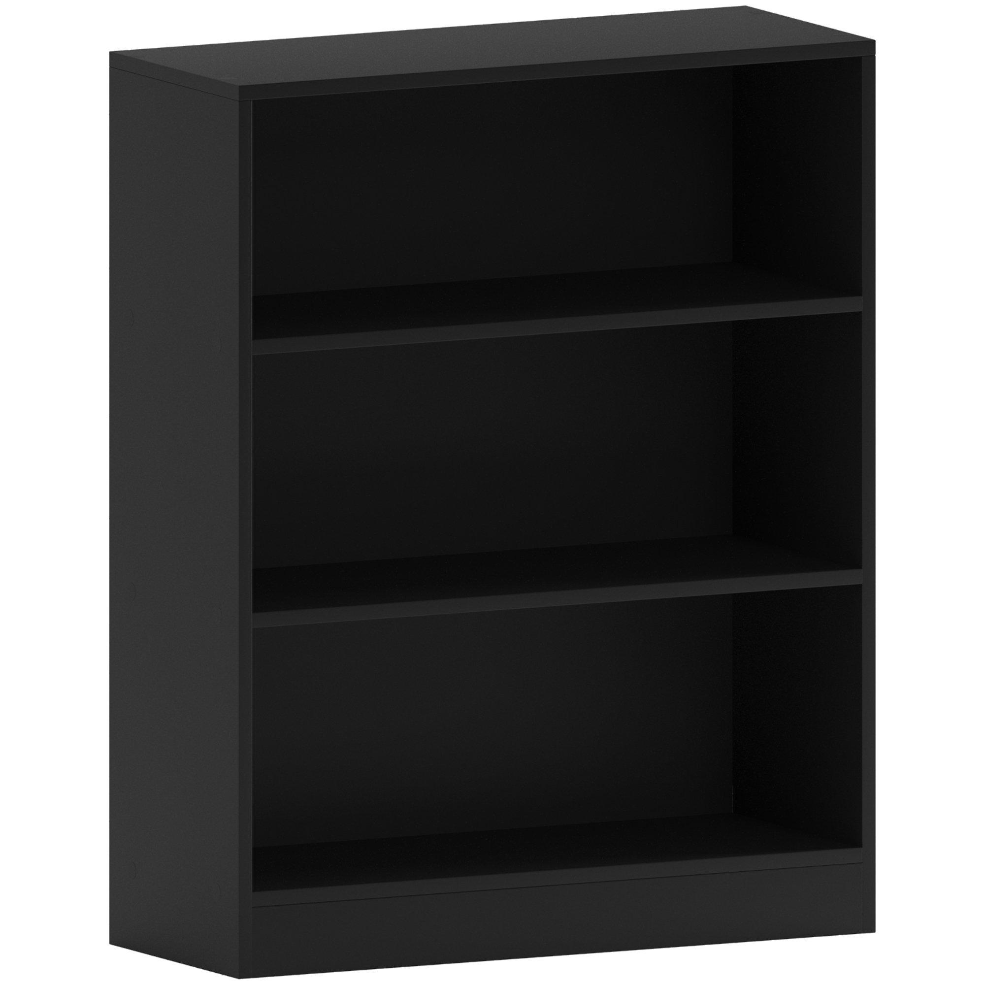 Black - Lassic - Vida Designs Cambridge 3 Tier Low Bookcase - 7