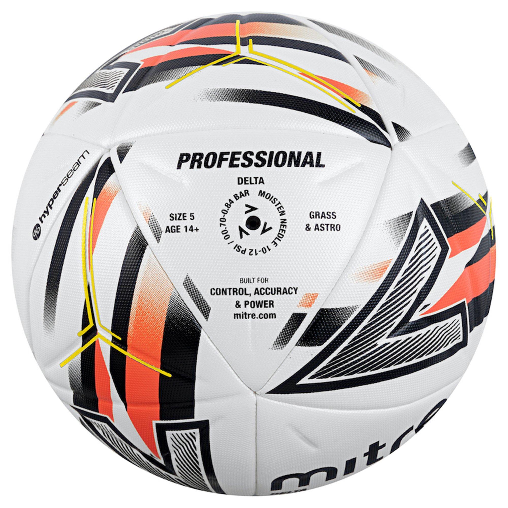 Wht/Blk/Bld Org - Mitre - Delta One Football - 2