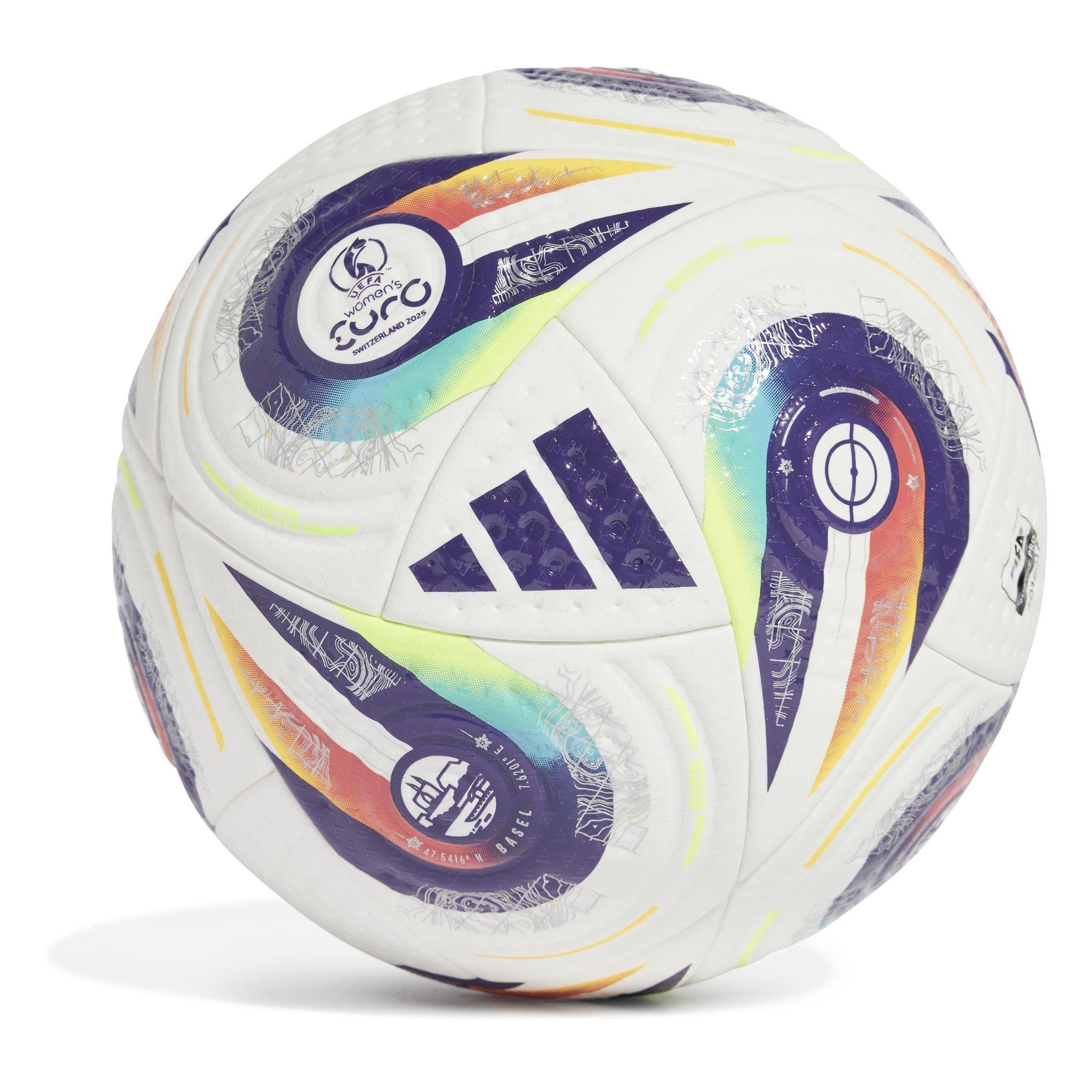 Adidas  Euros 2025™ Pro Ball Adults - White/Purple - Size 5
