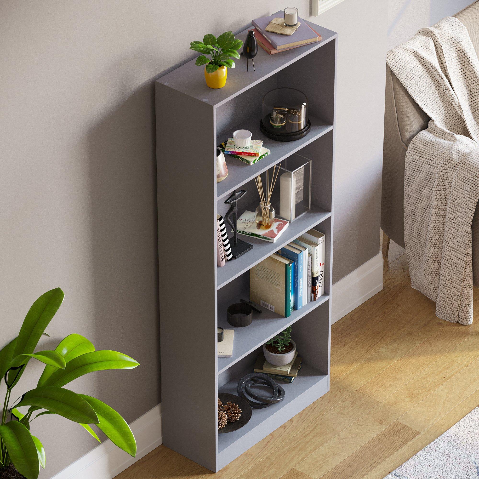 Grey - Lassic - Vida Designs Cambridge 4 Tier Large Bookcase - 6