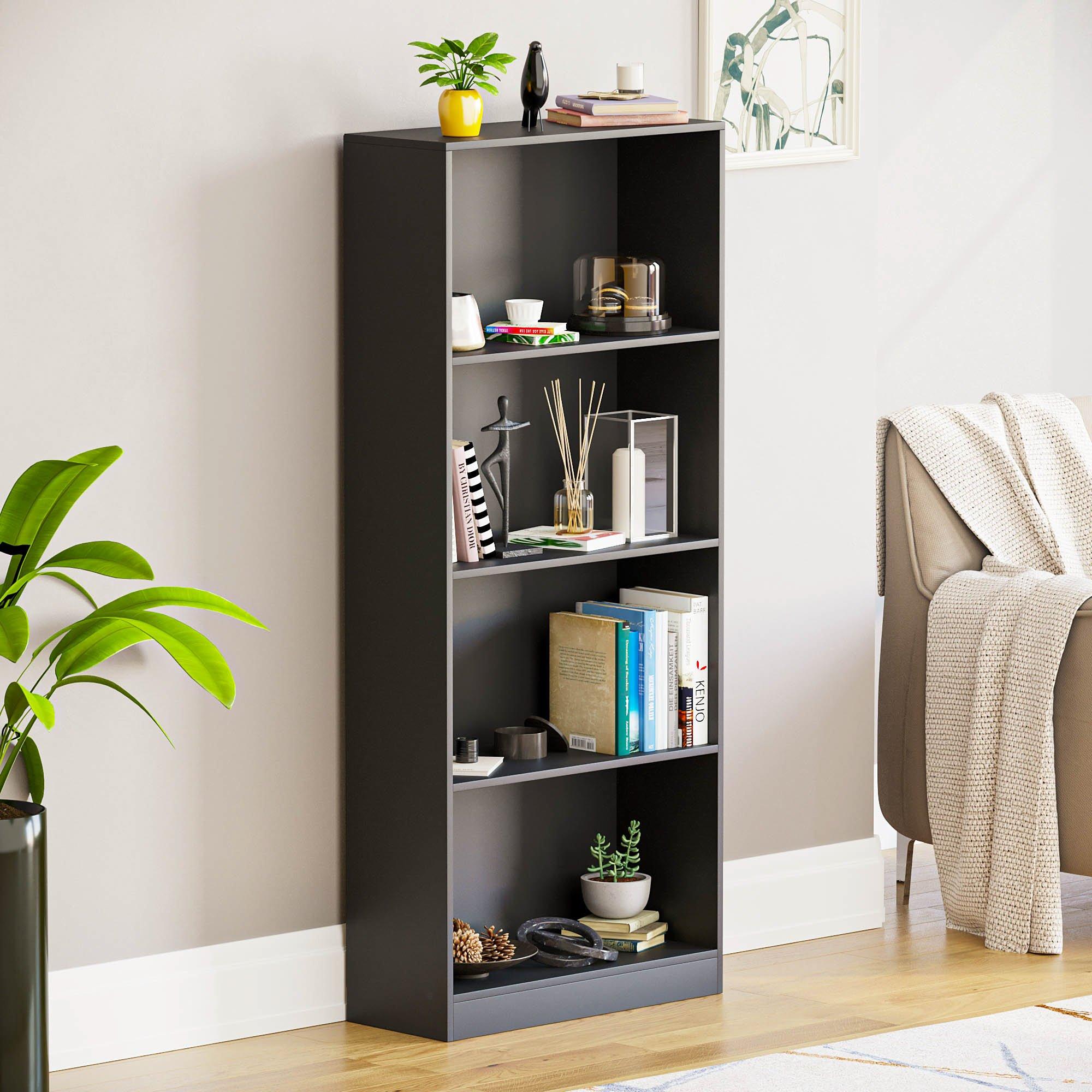 Lassic  Vida Designs Cambridge 4 Tier Large Bookcase - Black - 4 Tier
