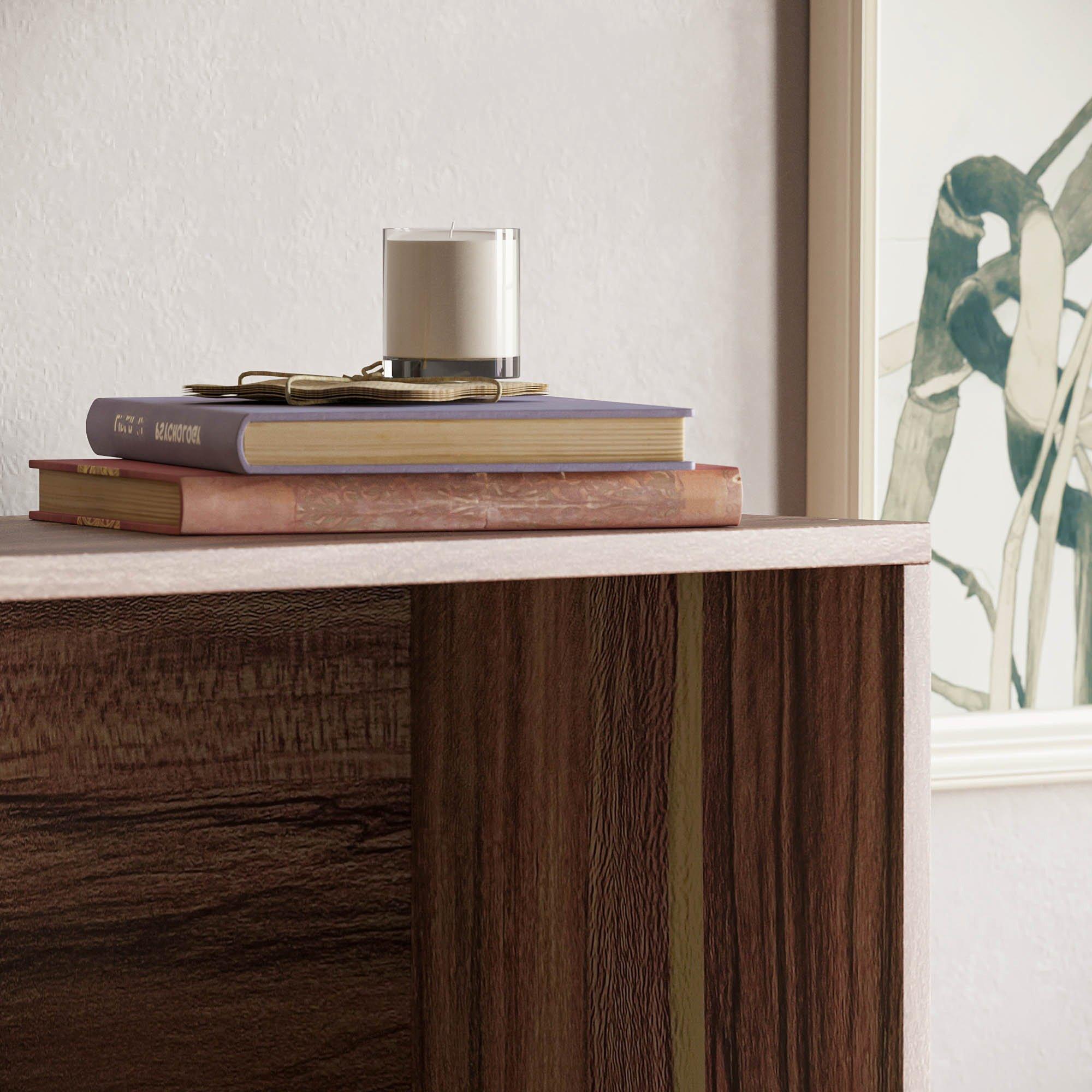 Walnut - Lassic - Vida Designs Cambridge 4 Tier Large Bookcase - 5