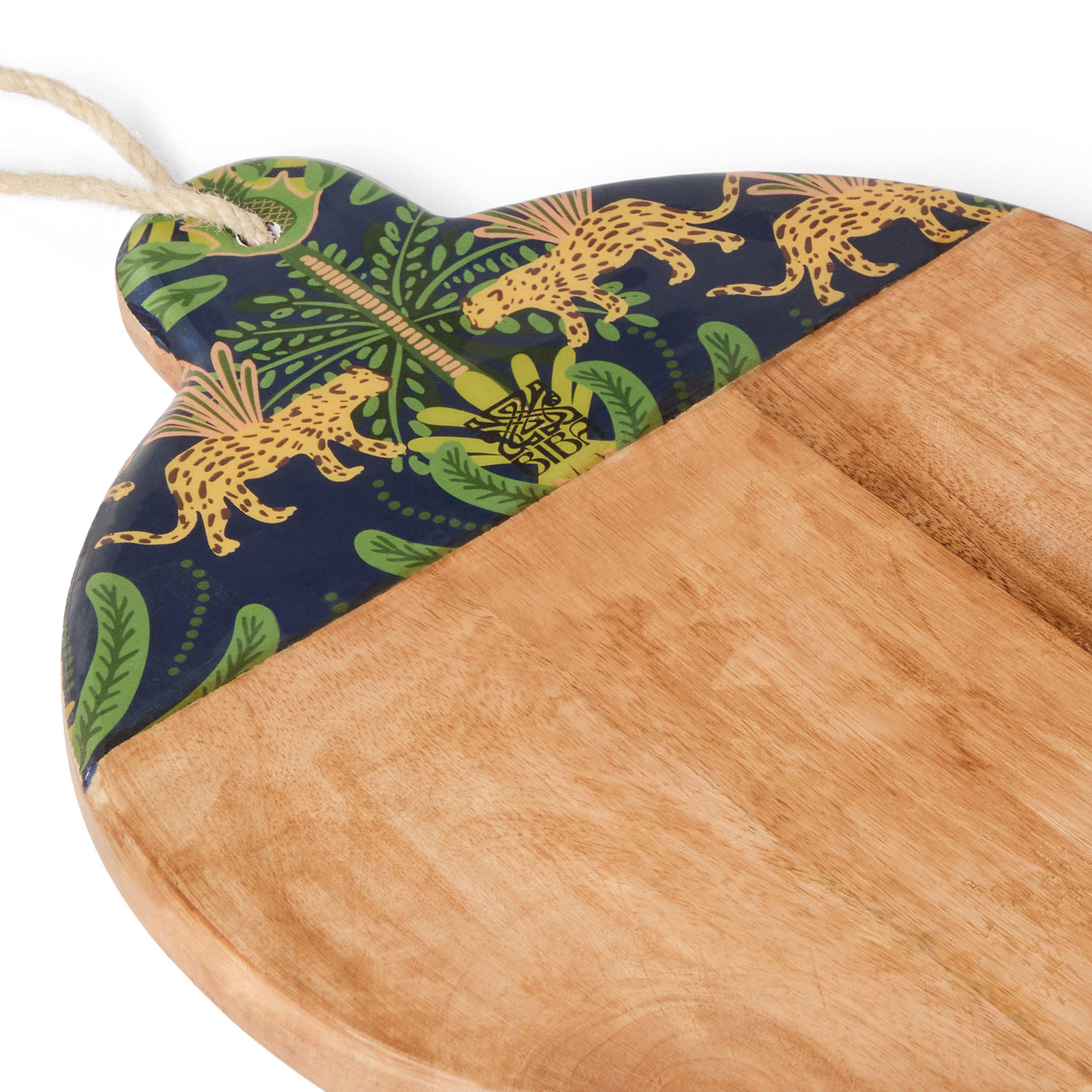 Leo Print - Biba - Biba Round Mango Wood Board - 2
