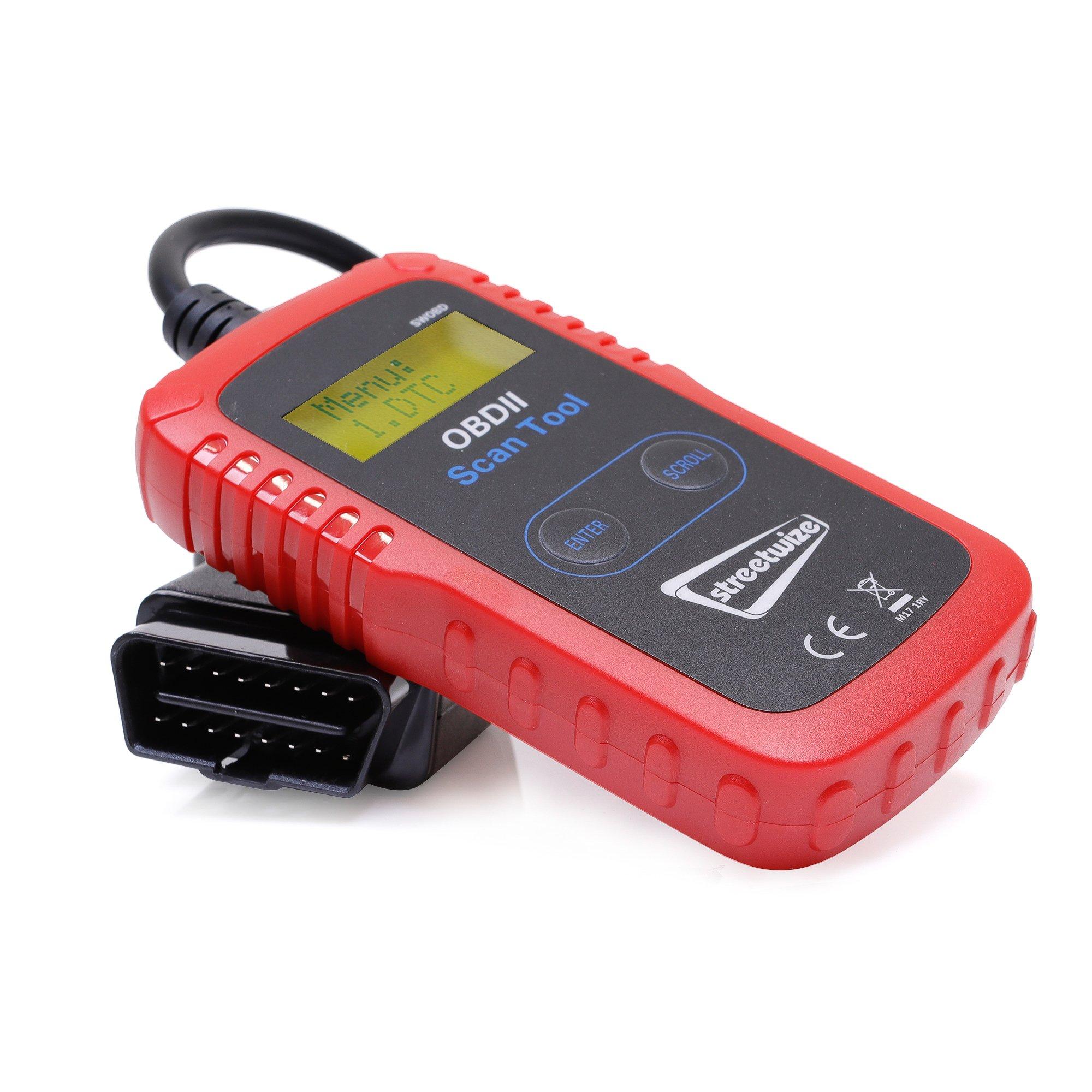 Black - Streetwize - OBD II Vehicle Diagnostic Reader - 1