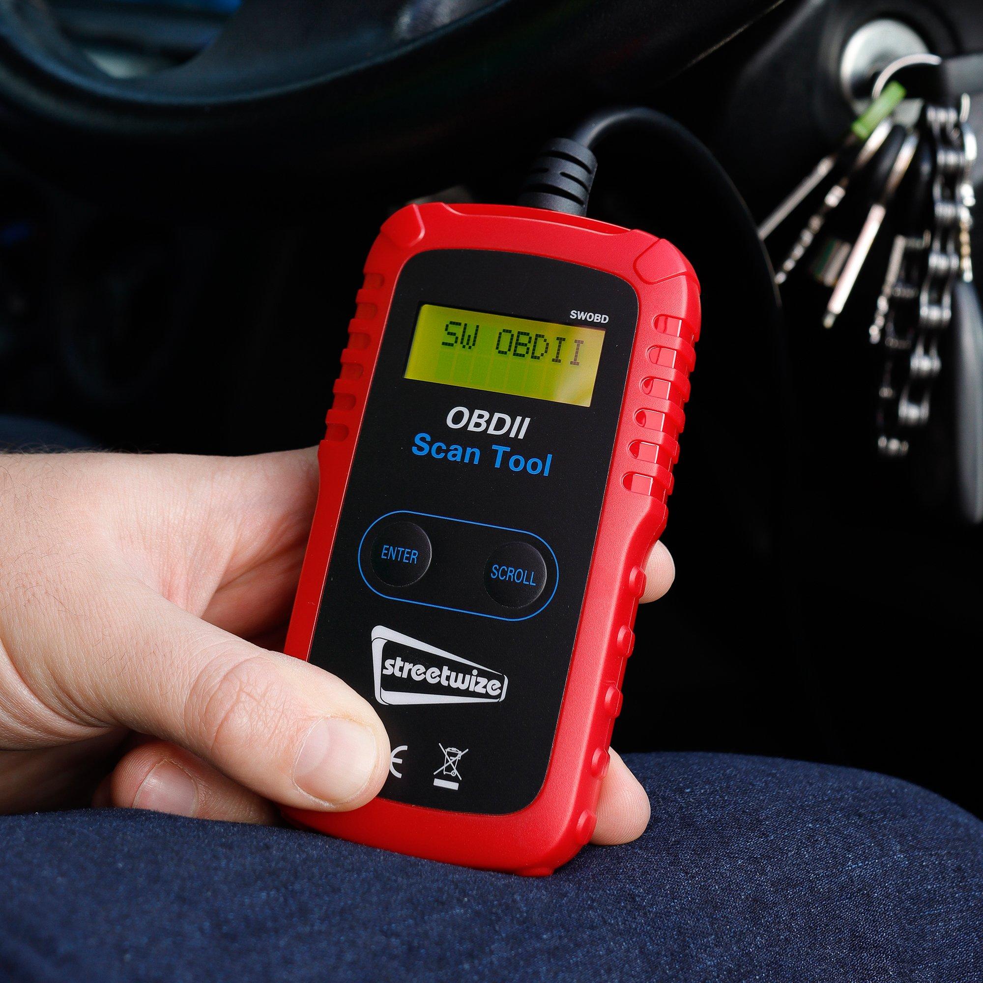 Black - Streetwize - OBD II Vehicle Diagnostic Reader - 4