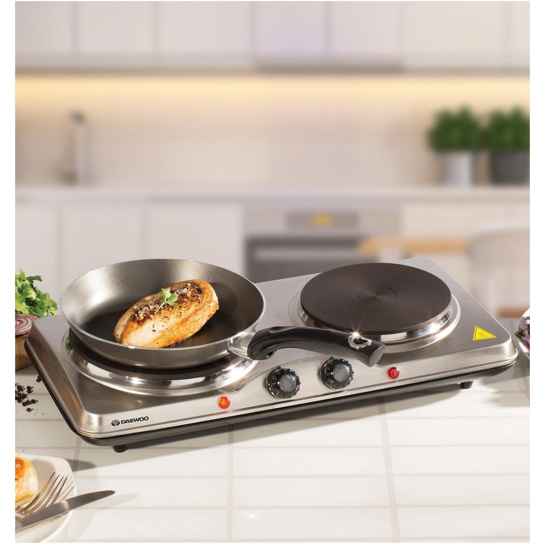 Daewoo Double Hot Plate Electric Hob – 2500W Tabletop Hob with 2 Ring Heating Plates, Portable & Compact – Ideal for Student Living, Camping, Caravans & Emergency Cooking - Image 13