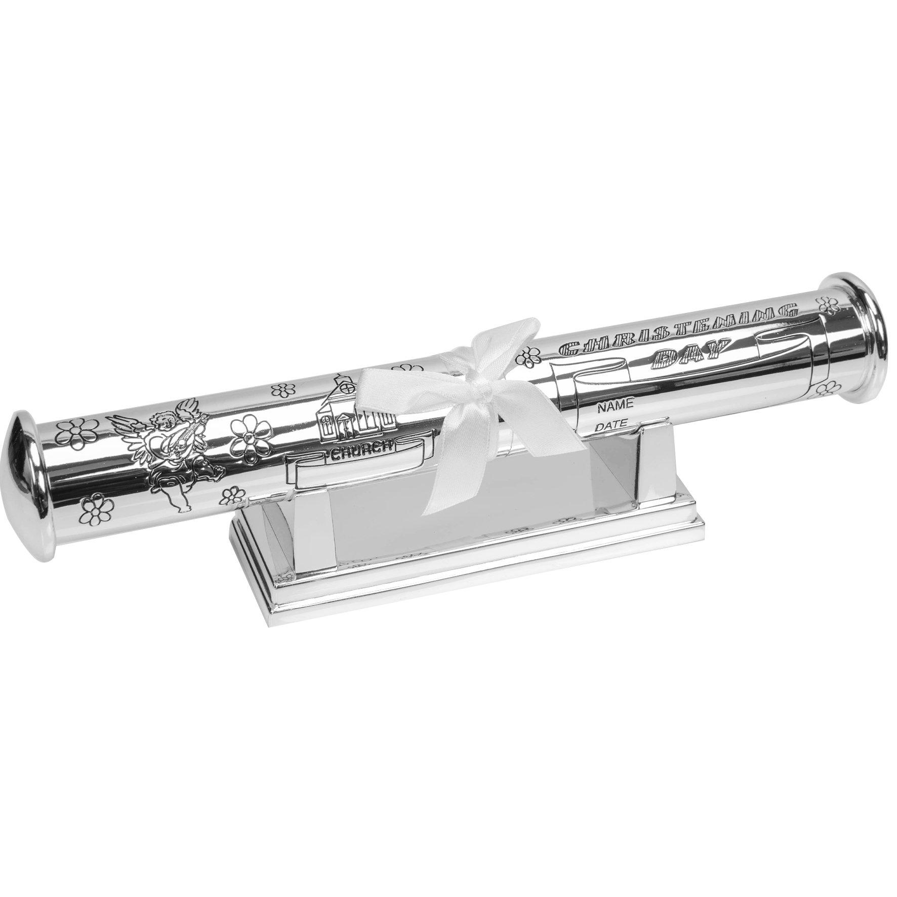 Silver - Juliana Collection - My Christening Day Album & Certificate stand - 5