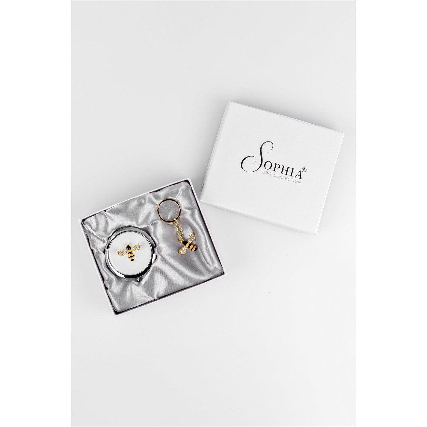 No Colour - Sophia - Bumble Bee Compact Mirror & Keyring - 2