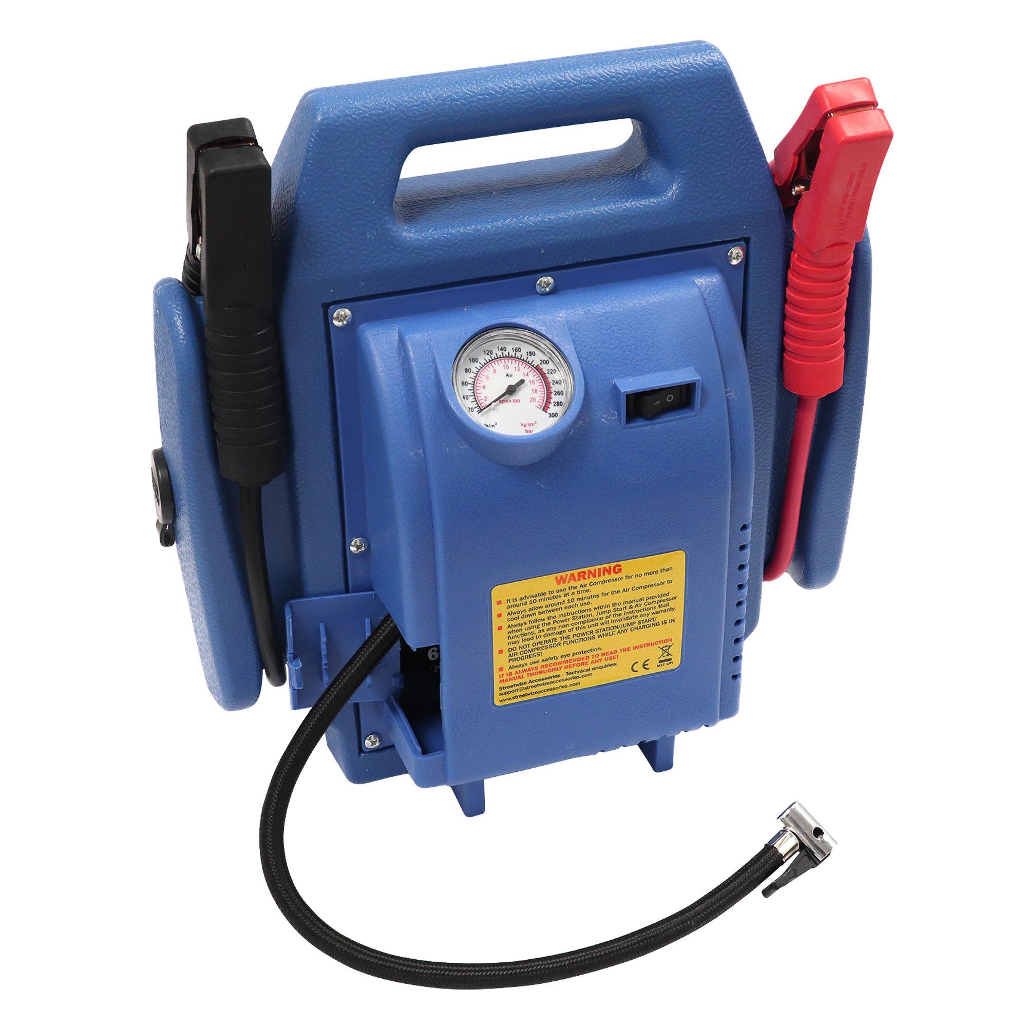 Blue - Streetwize - 10Ah 12V Portable Power Station & Emergency Jump - 4