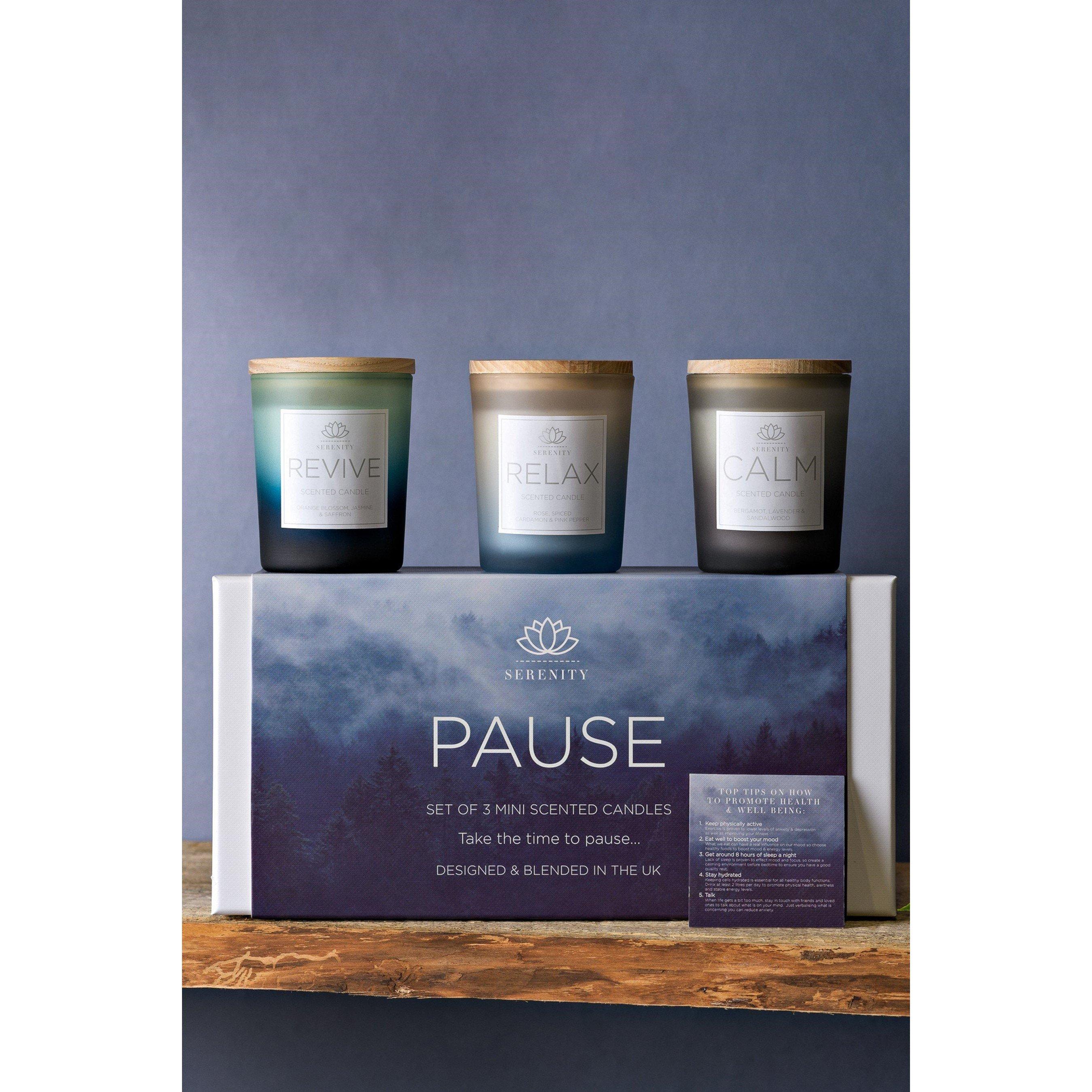 Blue - Studio - Serenity Pause Set of 3 Candles 70g