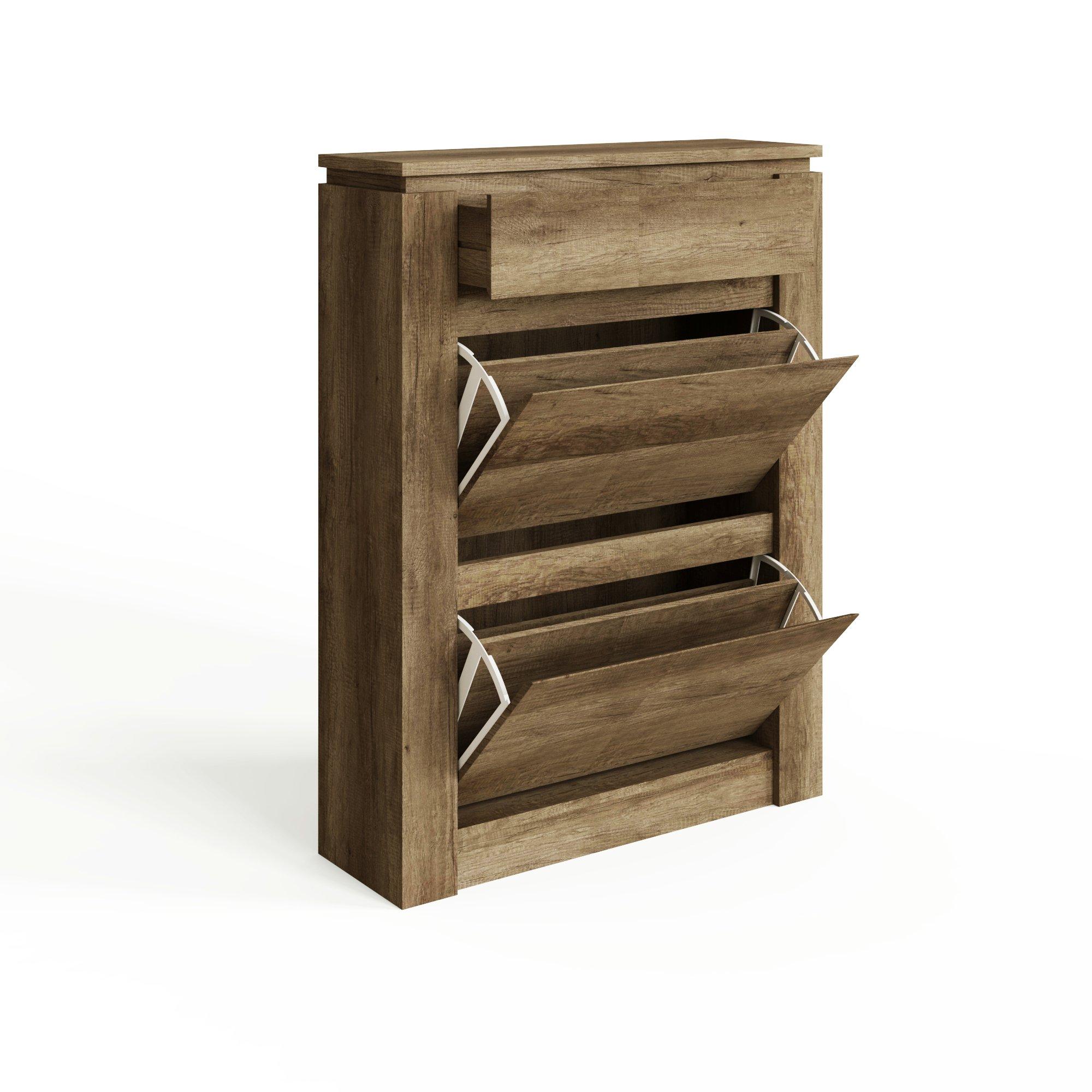 Oak - GFW - GFW Canyon Oak Shoe Cabinet - 3