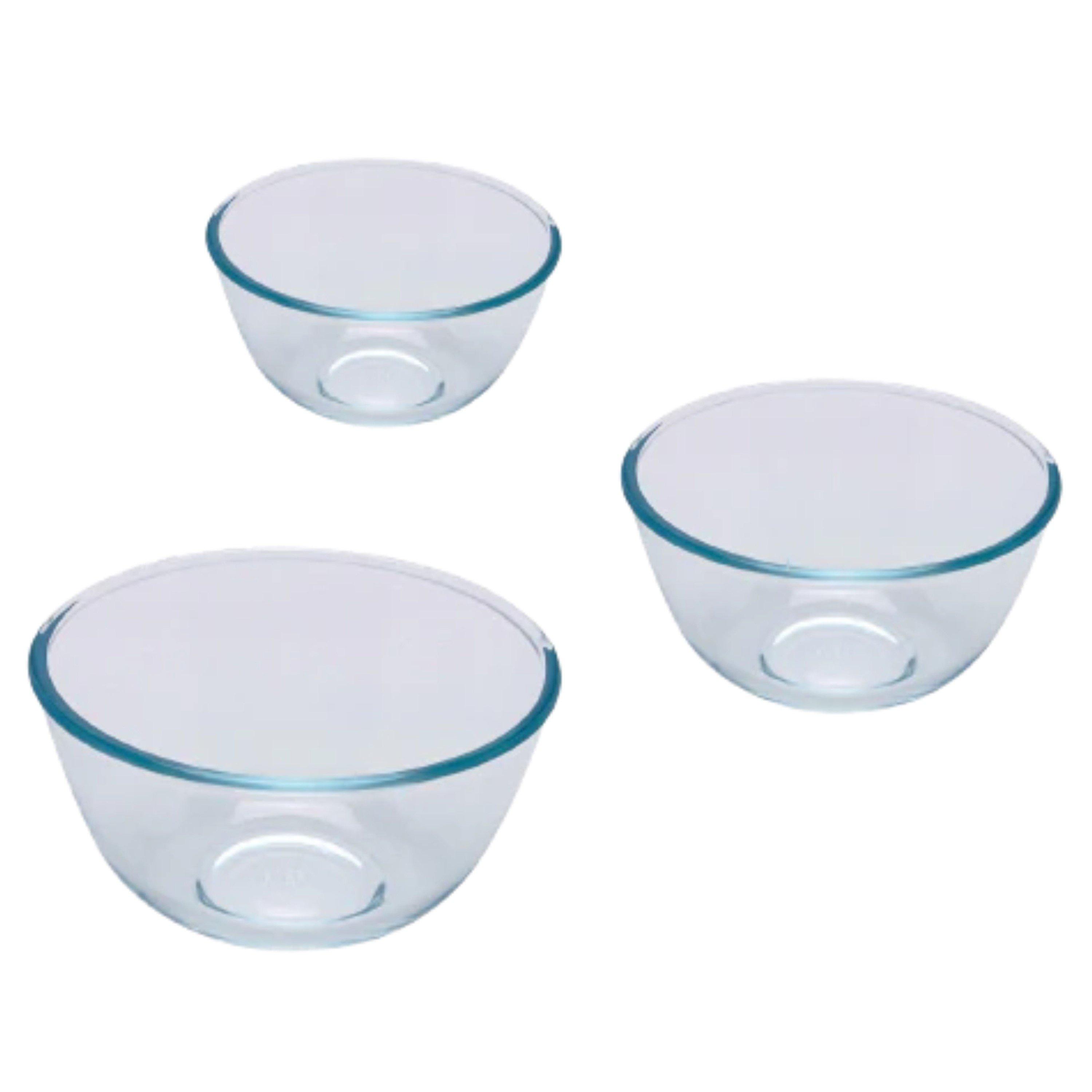 Clear - Pyrex - Glass 3 Piece Bowl Set - 1