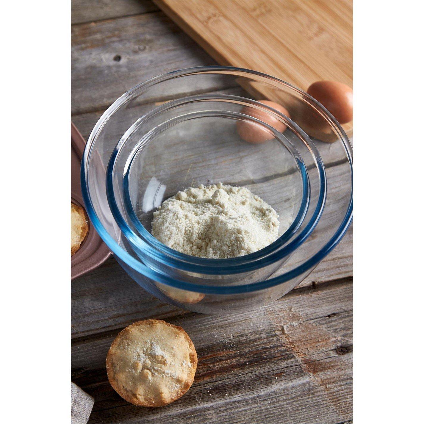 Clear - Pyrex - Pyrex Glass 3 Piece Bowl Set - 2