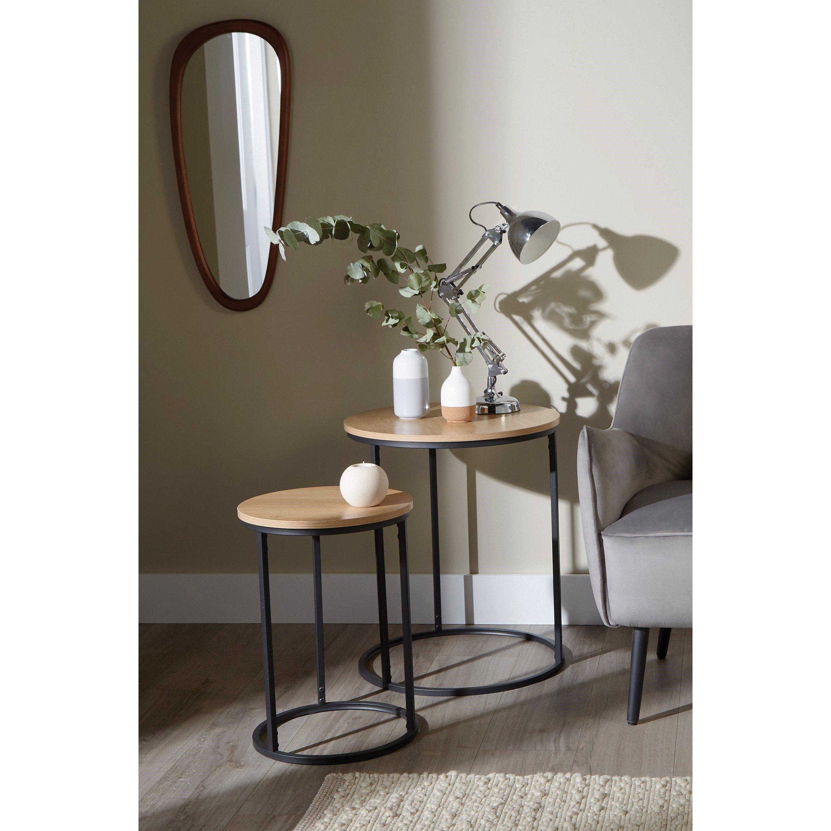 Oak - Homelife - Nesting Coffee Tables - 1