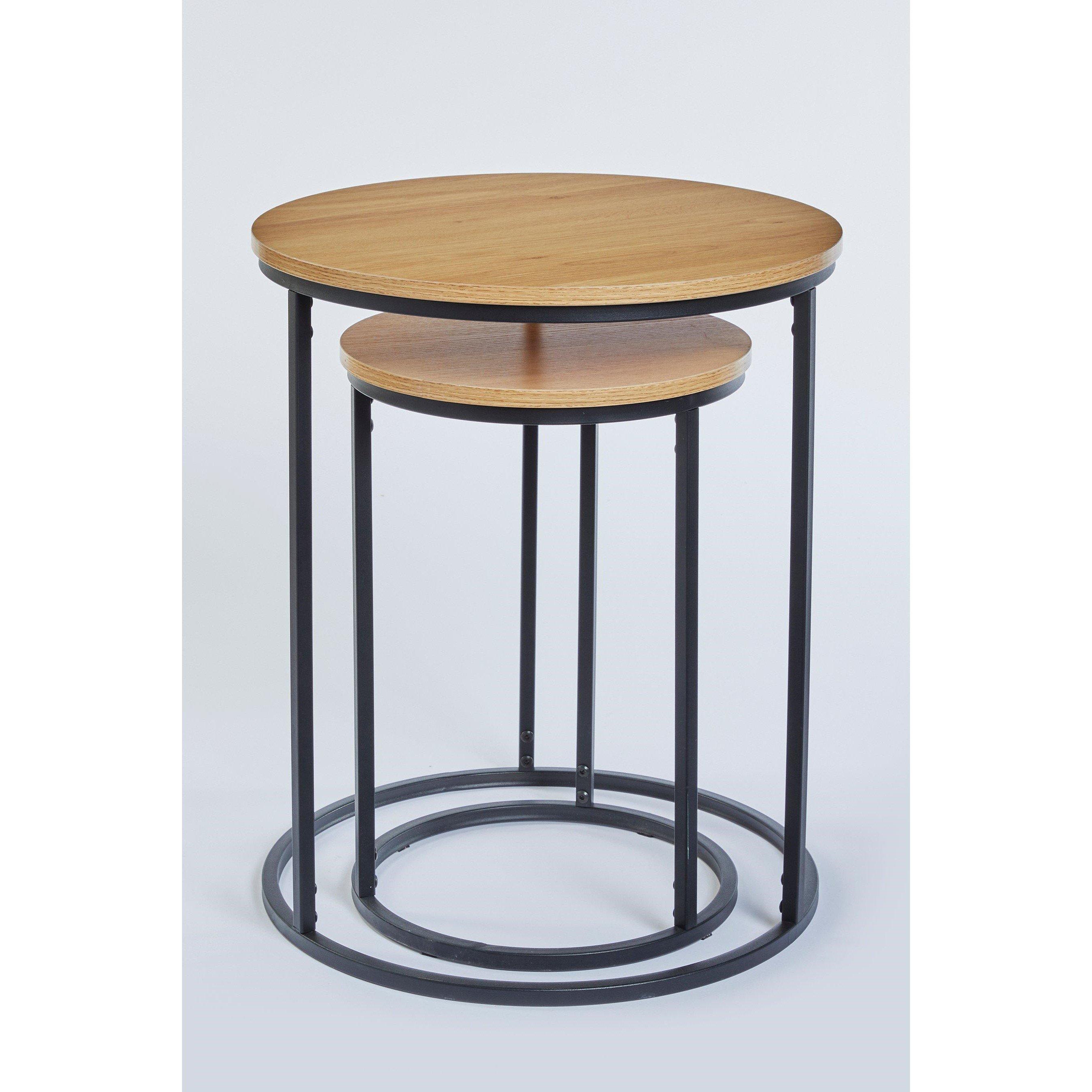 Oak - Homelife - Nesting Coffee Tables - 2