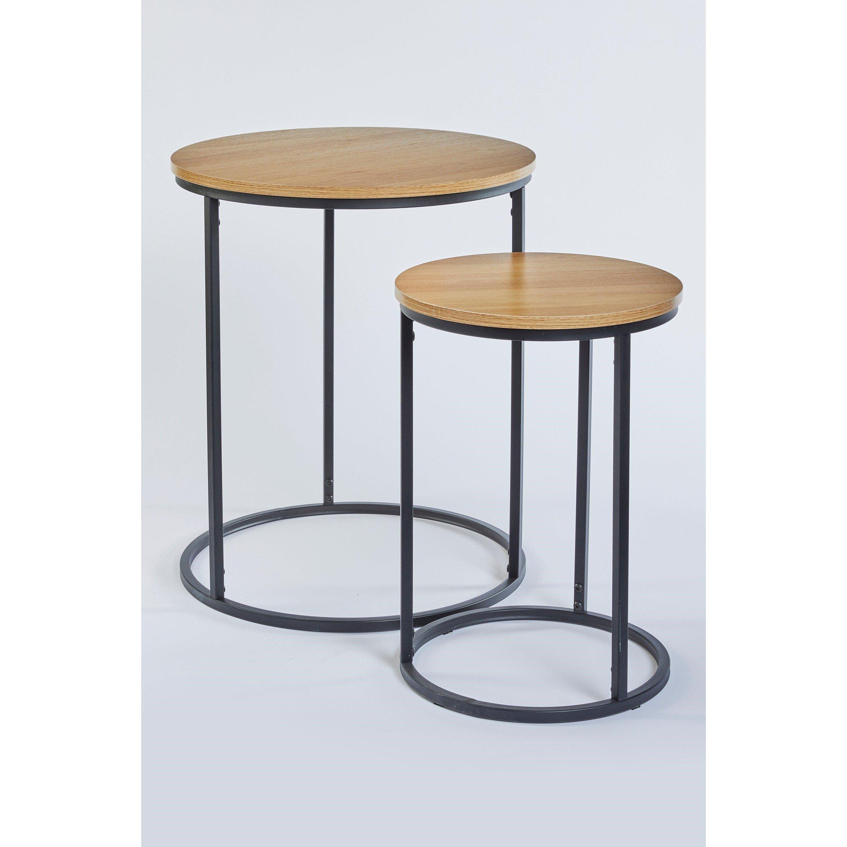 Oak - Homelife - Nesting Coffee Tables - 3