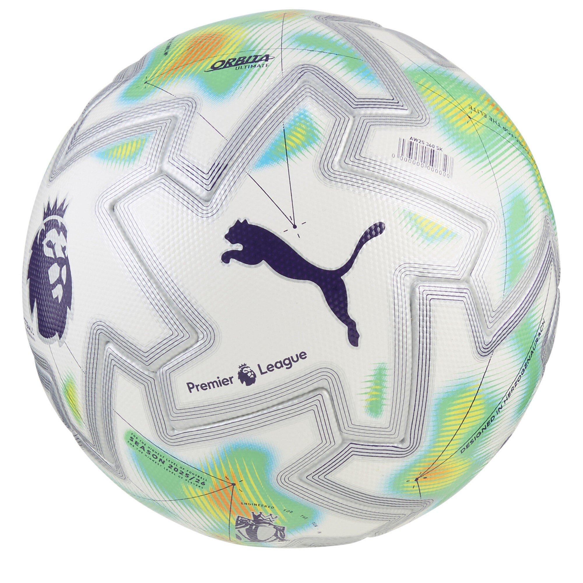 Puma  Premier League Ultimate Football - White/Green - Size 5