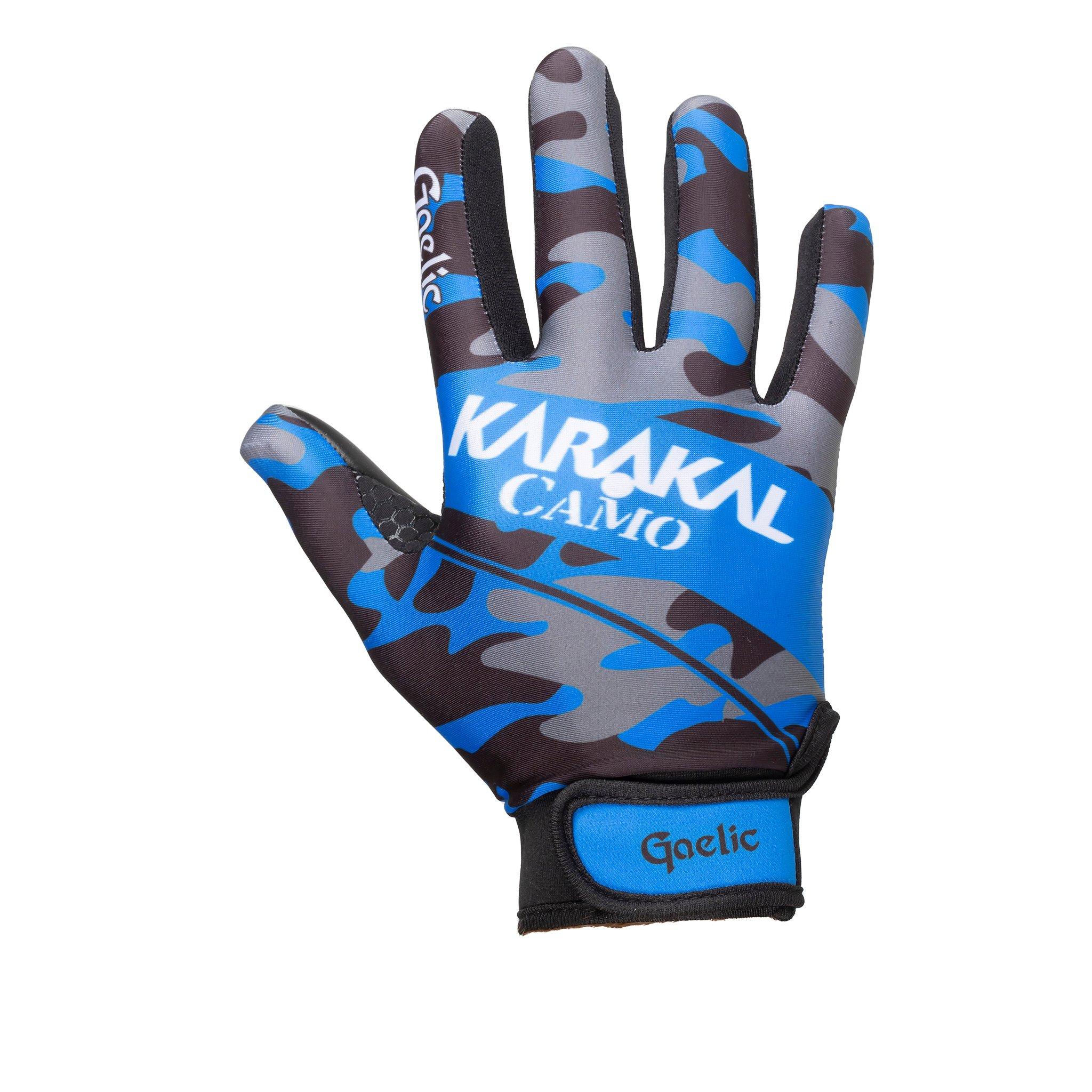 Crna/Plava kamuflaža - Karakal - Camo GAA Gloves Junior - 2