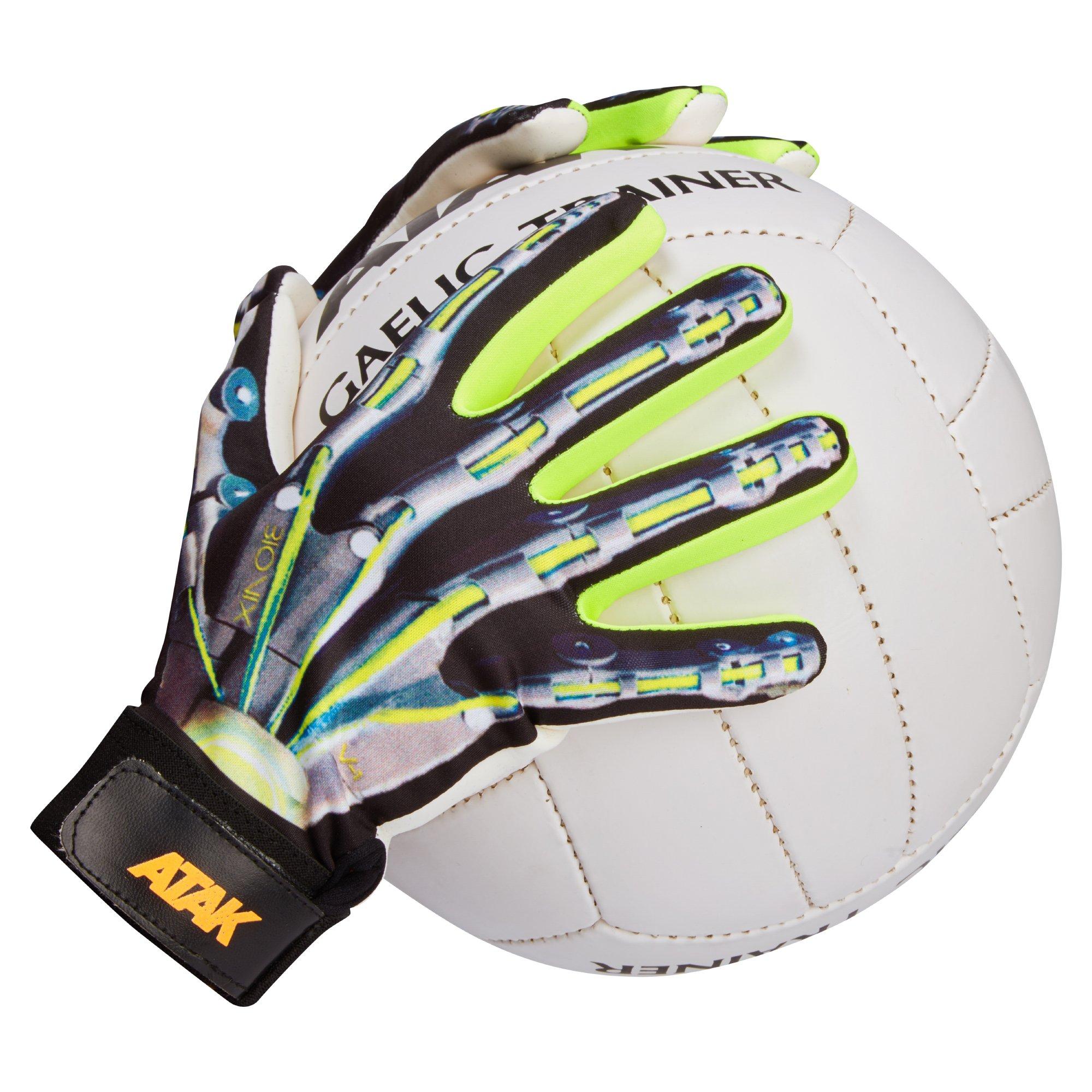 Zilver/Geel - ATAK Sports - Bionix Gaelic Gloves Senior - 2