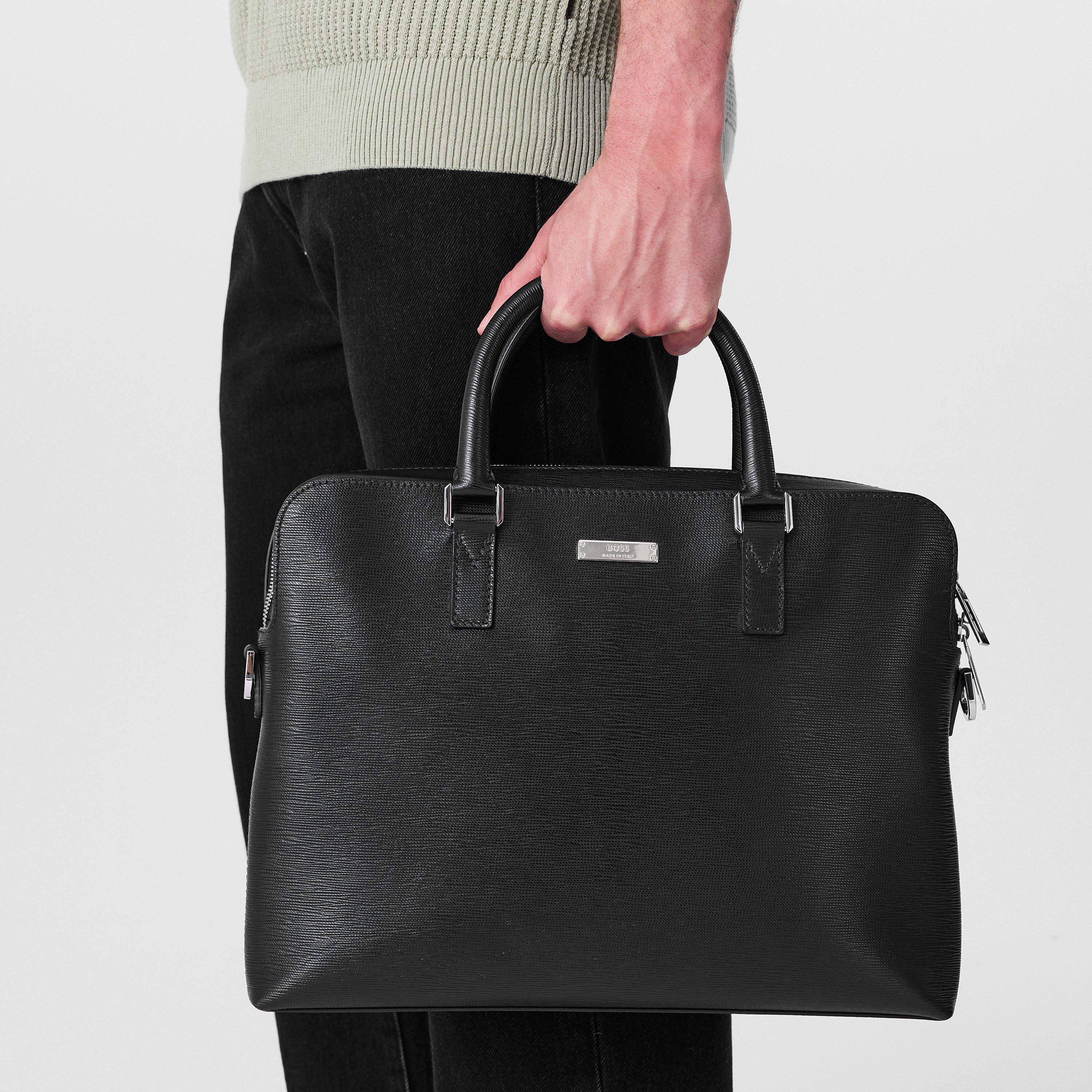 Black - Boss - Men's Gallerya Document Bag - 3
