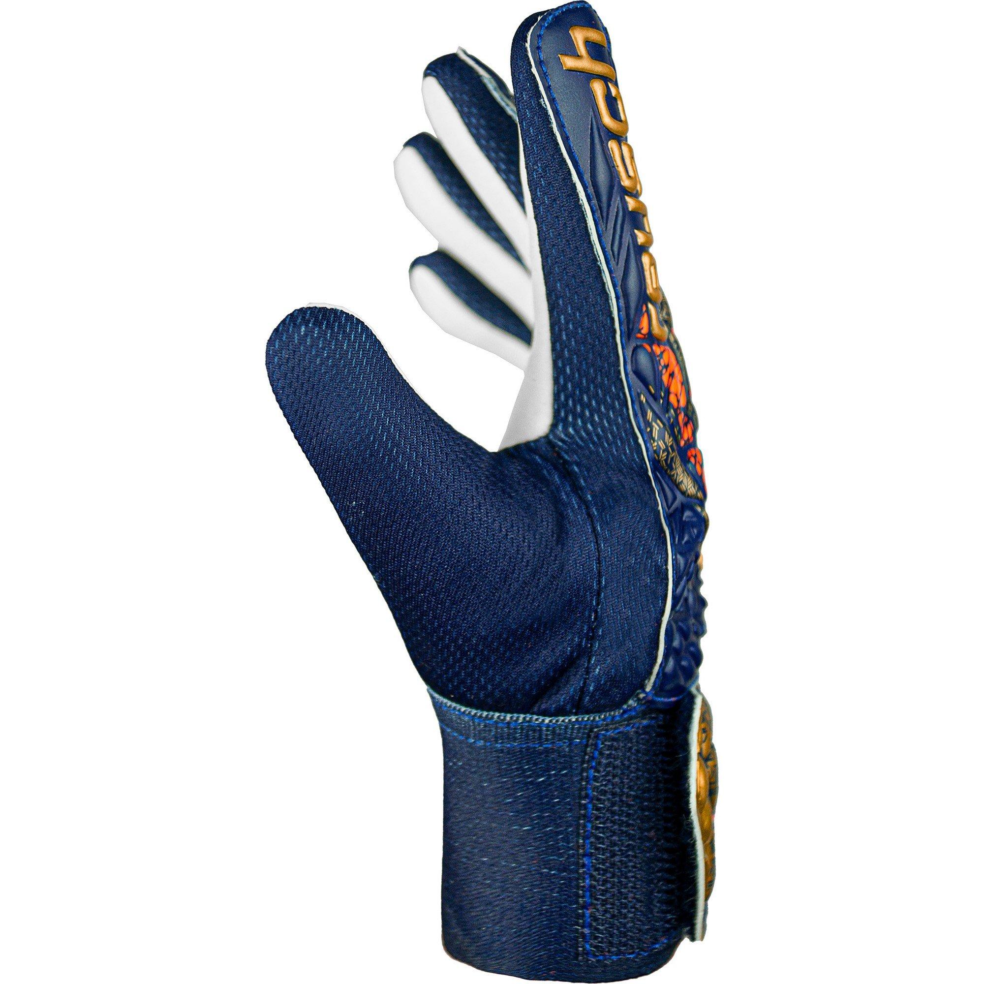 Prem Blue/Gold - Reusch - Adults Grip Goalkeeper Gloves - 4