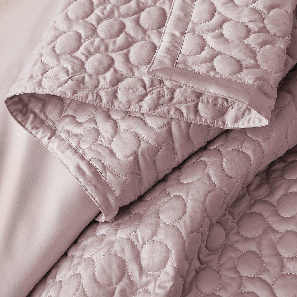 Pink Dew - Alexandre Turpault - Poesie Quilted Sateen Bedspread - 260x240cm - 3